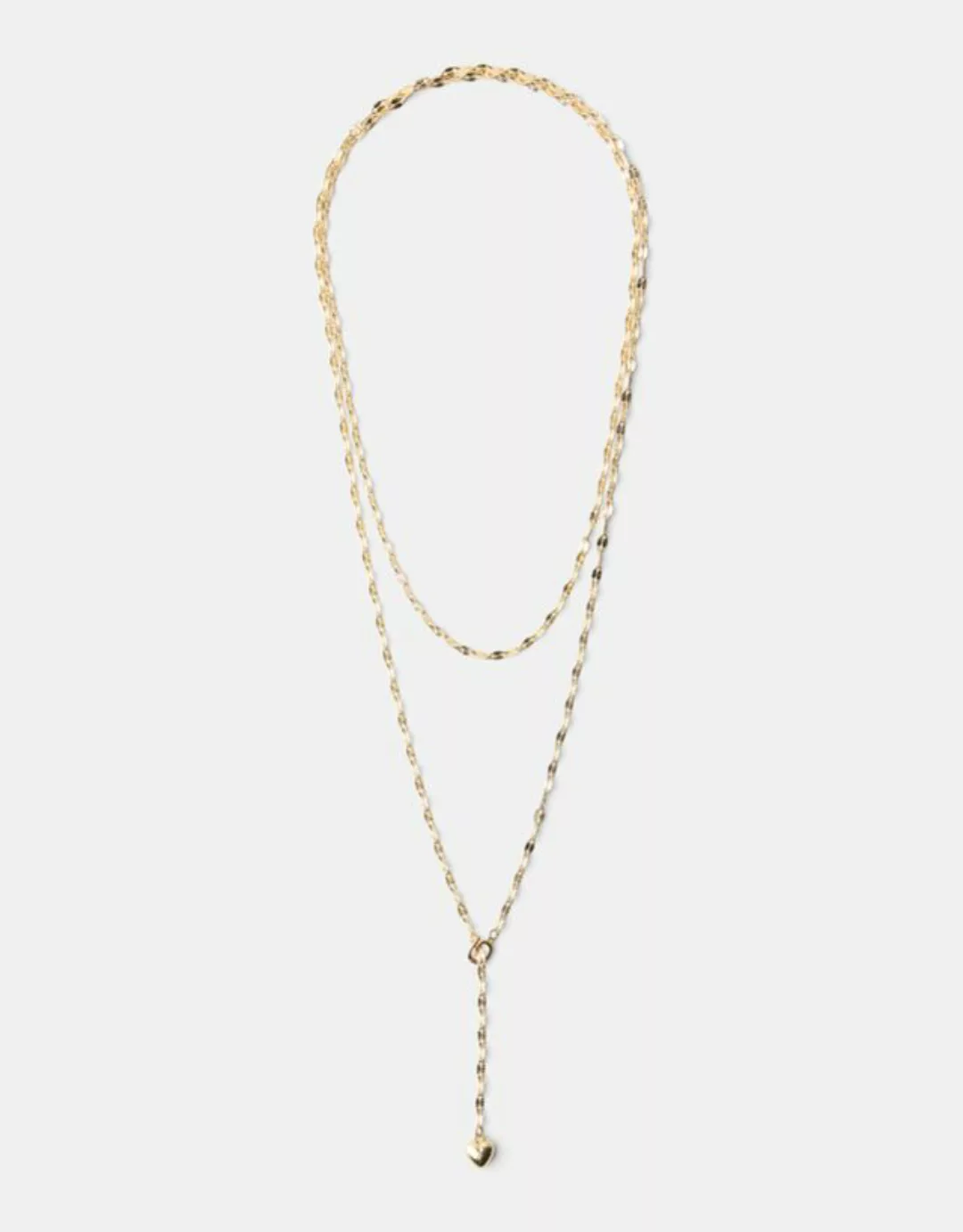 Bershka Lange Halskette In Wasserfalloptik Damen Gold günstig online kaufen