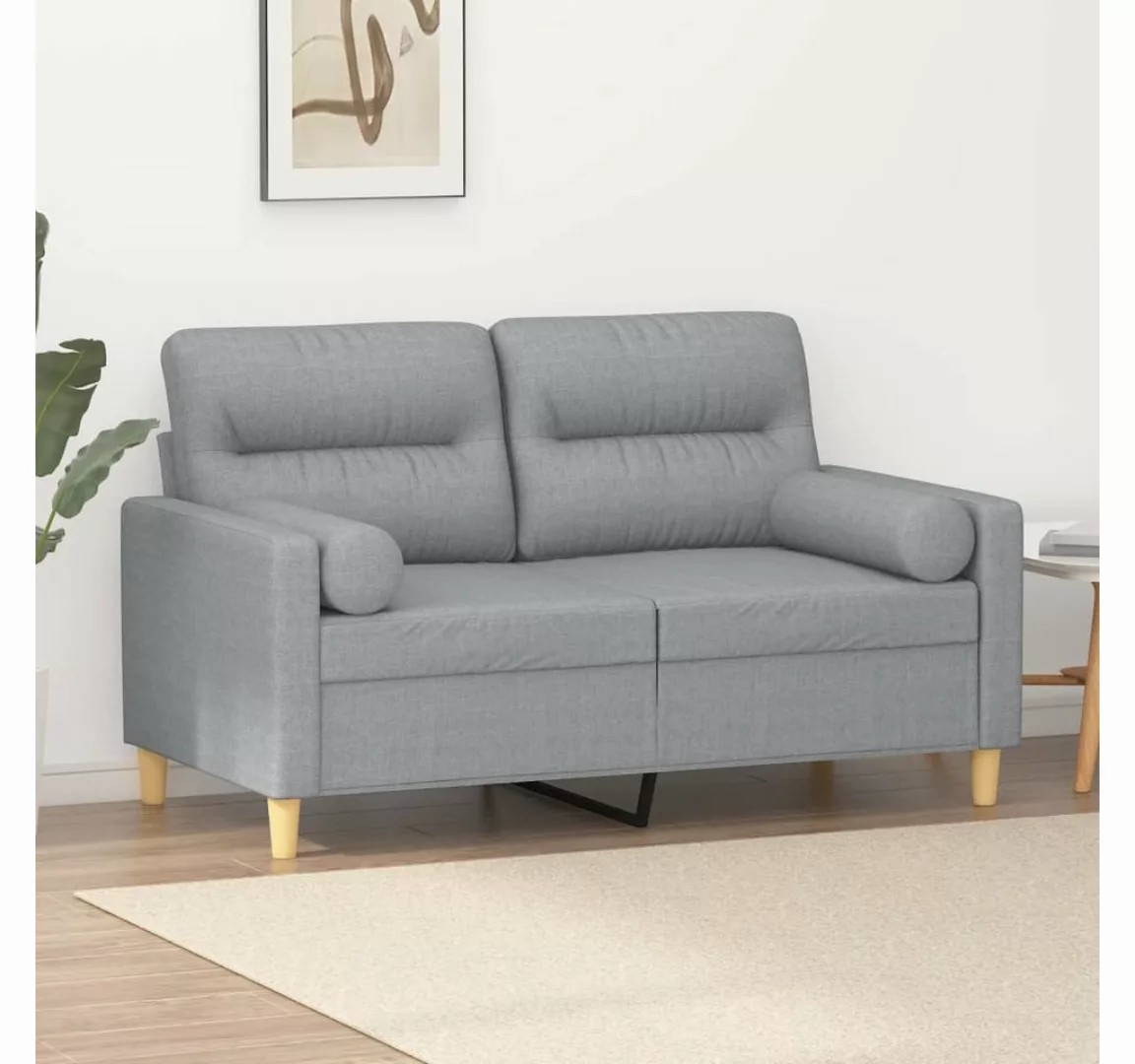 vidaXL Sofa Sofa mit Zierkissen Stoff, 120 cm, 2-Sitzer günstig online kaufen