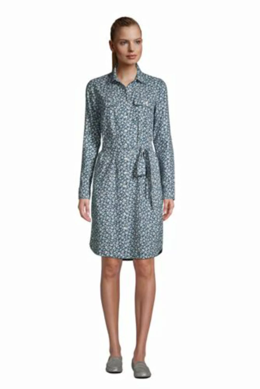 Blusenkleid aus Baumwoll-Flanell in Petite-Größe, Damen, Größe: XS Petite, günstig online kaufen