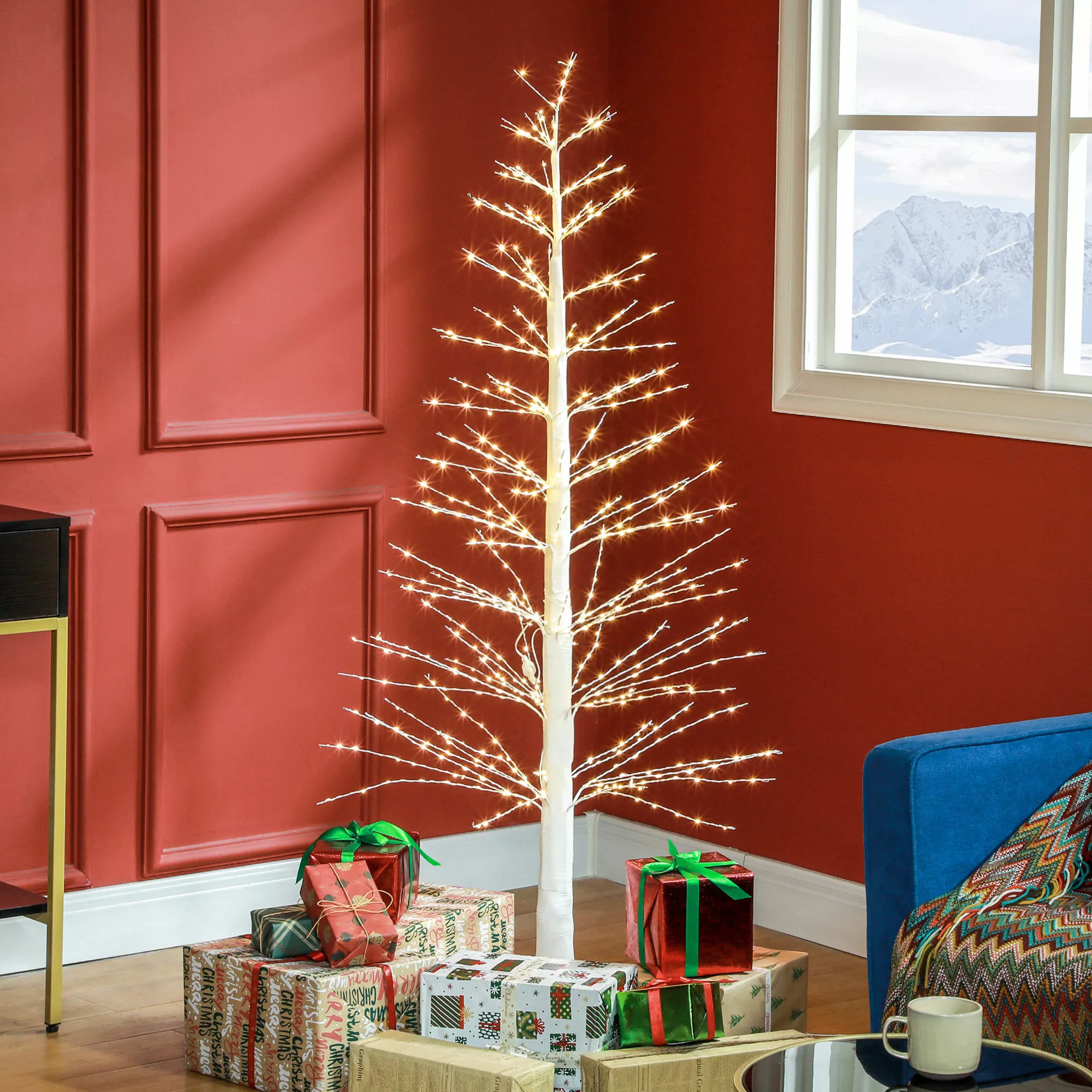 HOMCOM 150 cm Lichterbaum Kunstbaum mit 600 LED, LED Weihnachtsbaum, Weihna günstig online kaufen