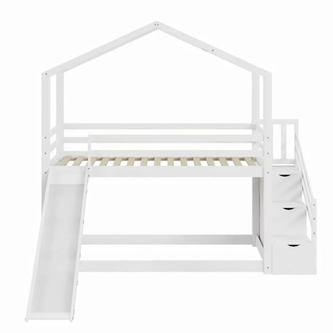 REDOM Kinderbett Etagenbett Hausbett Einzelbett Funktionsbett 90 x 200 cm ( günstig online kaufen