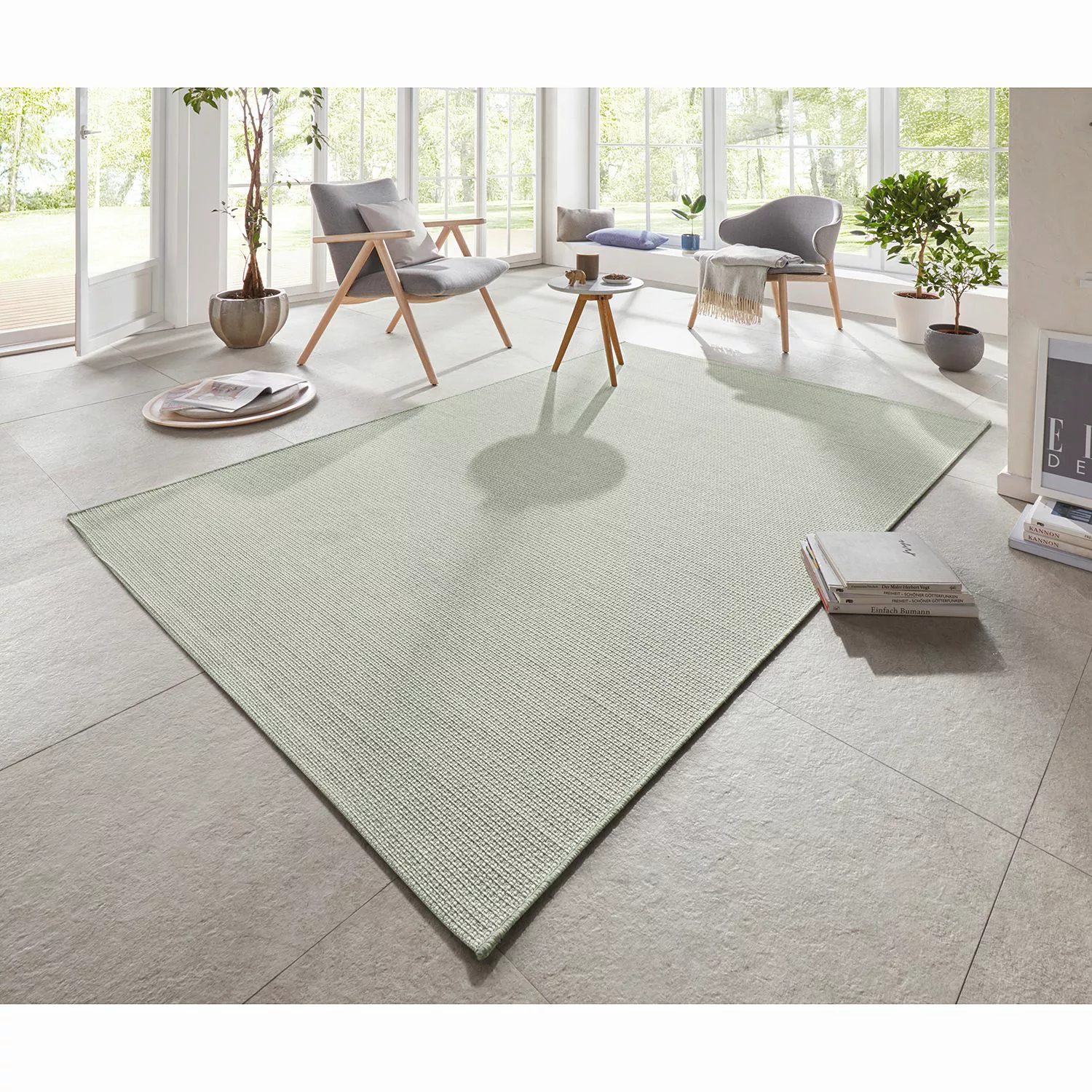 home24 ELLE DECOR Teppich Millau Grün für Innen/Außen Rechteckig 160x230 cm günstig online kaufen