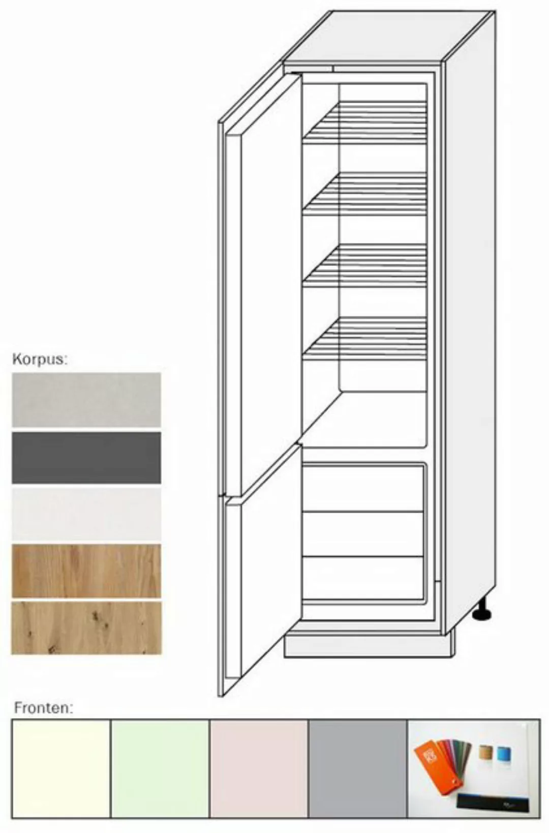 Feldmann-Wohnen Kühlumbauschrank Pescara (Pescara, 1-St) 60cm Front- und Ko günstig online kaufen