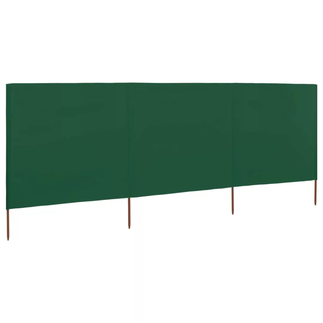 3-teiliges Windschutzgewebe 400 X 120 Cm Grün günstig online kaufen