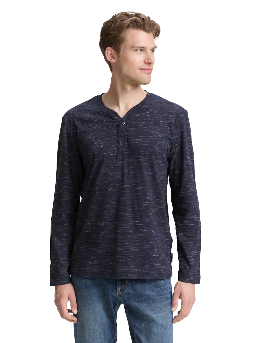 TOM TAILOR Langarmshirt, in Melange Optik günstig online kaufen