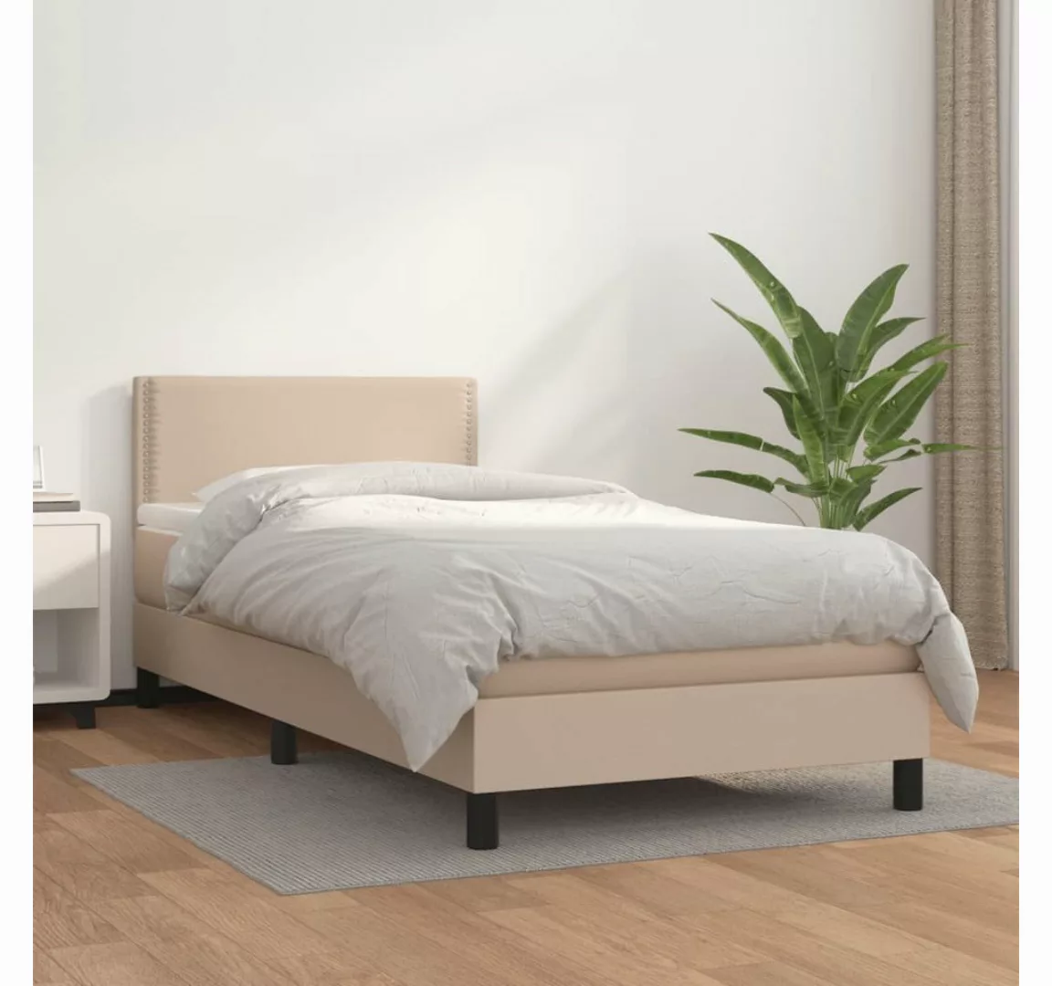 vidaXL Boxspringbett Bett Boxspringbett mit Matratze Kunstleder (100x 200 c günstig online kaufen