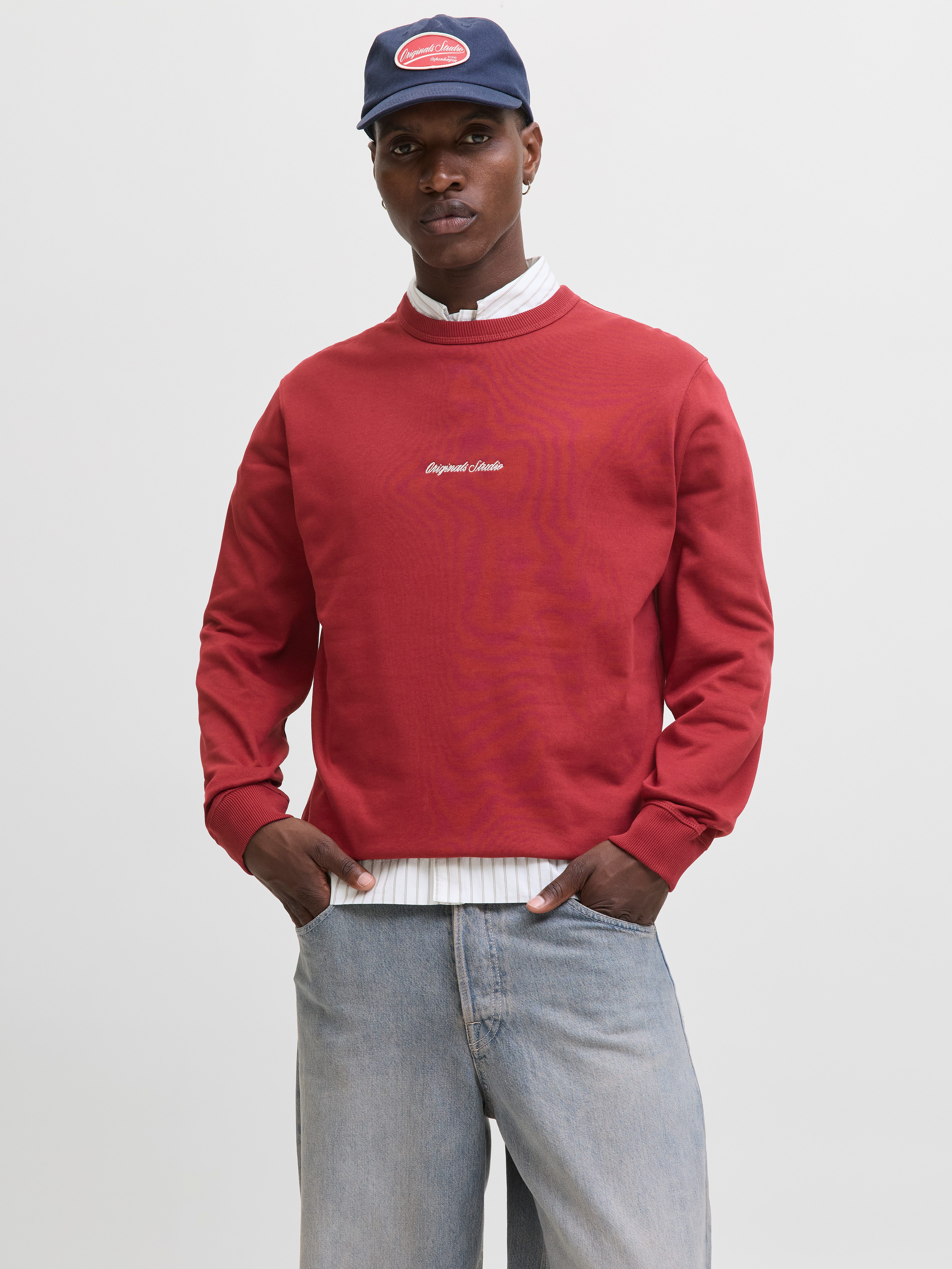 Jack & Jones Herren Sweatshirt JORNORREBRO EMB SWEAT CREW - Relaxed Fit günstig online kaufen