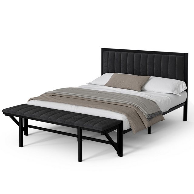 IDEASY Bettgestell 140x200/160x200 Multifunktionsbett mit klappbarer Endban günstig online kaufen