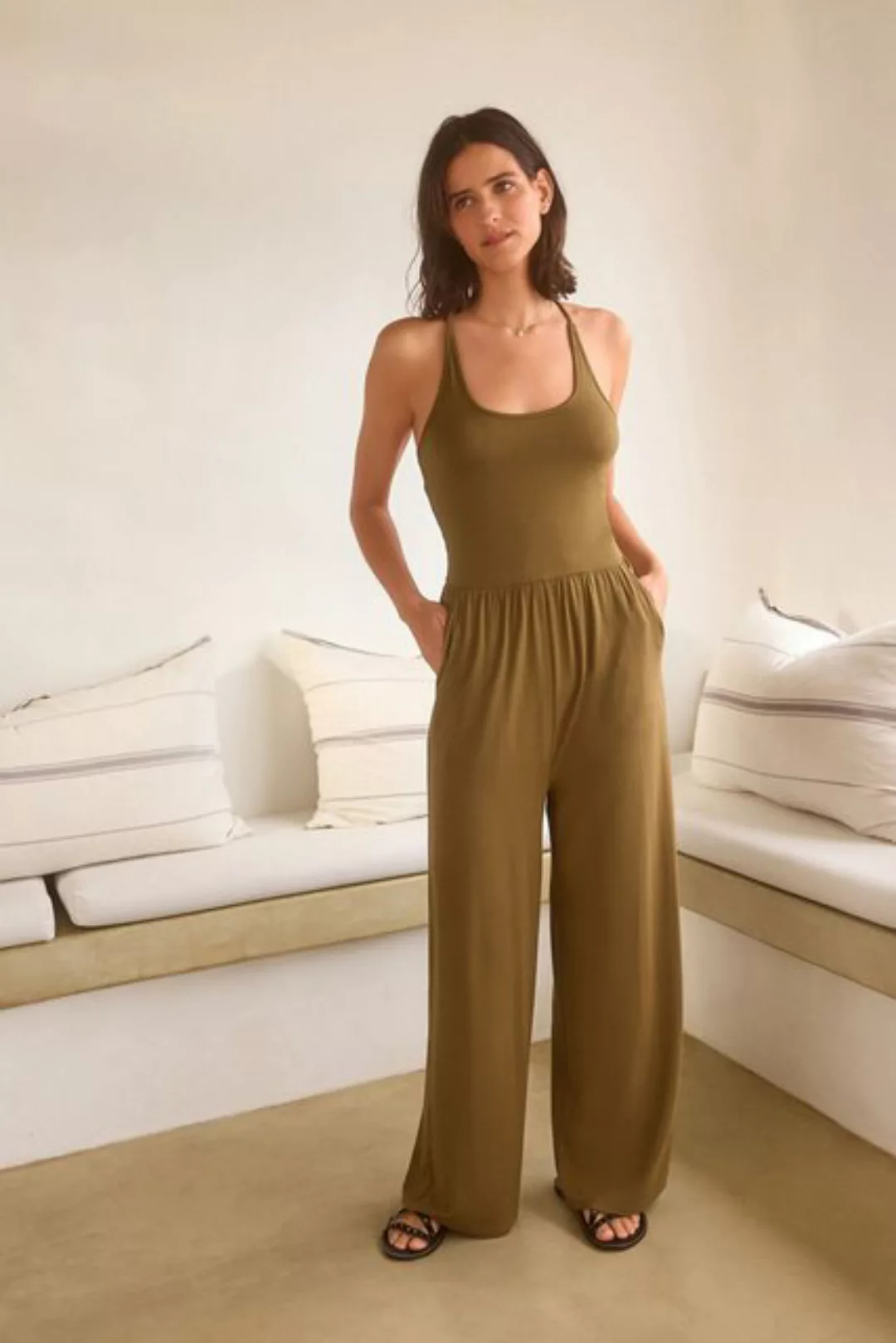 Next Jumpsuit Jersey-Jumpsuit mit Häkelbesatz (1-tlg) günstig online kaufen