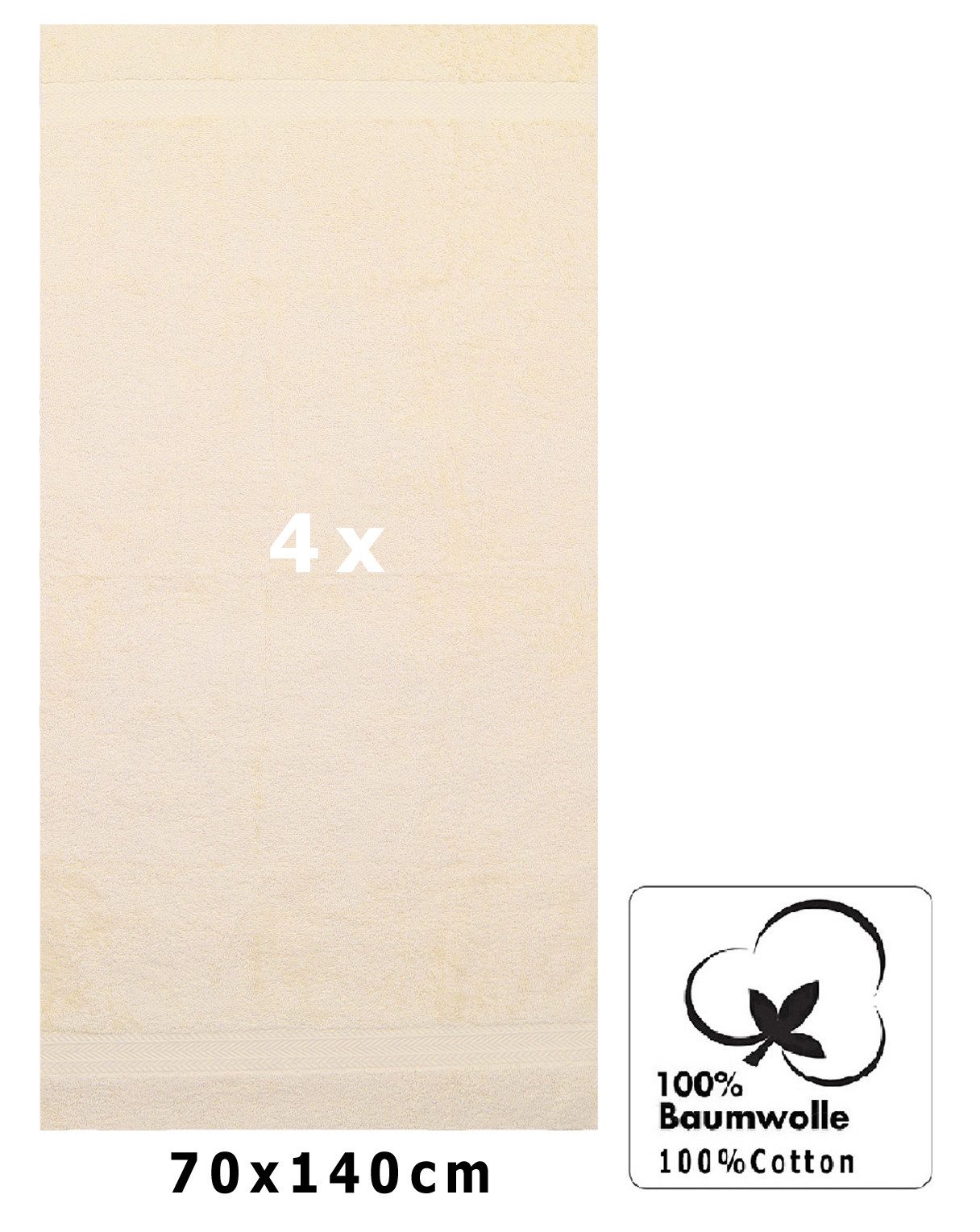 Betz Duschtücher 4 Stück Duschtücher 70x140 günstig online kaufen
