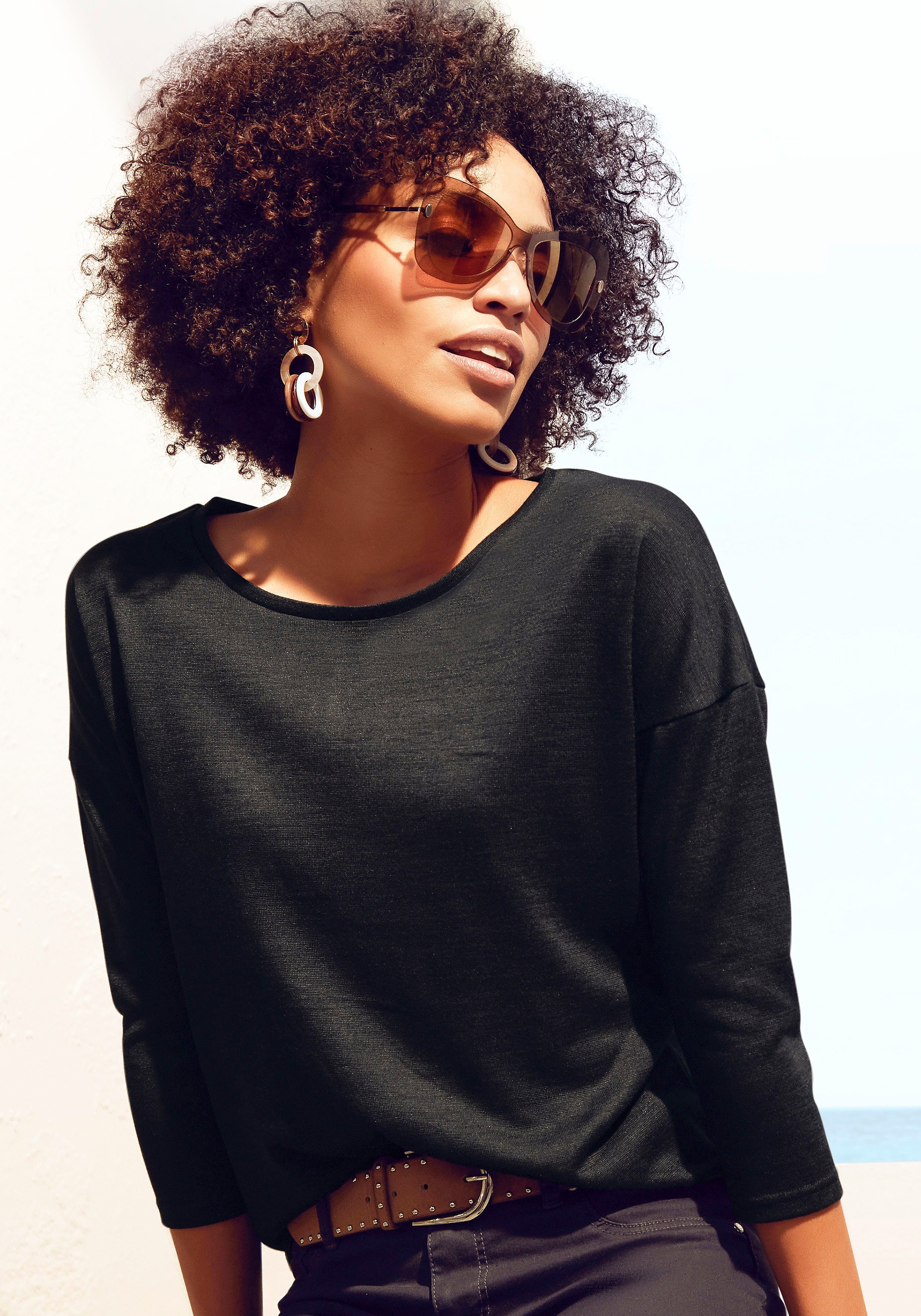 LASCANA 3/4-Arm-Shirt aus feinem Strick aus günstig online kaufen