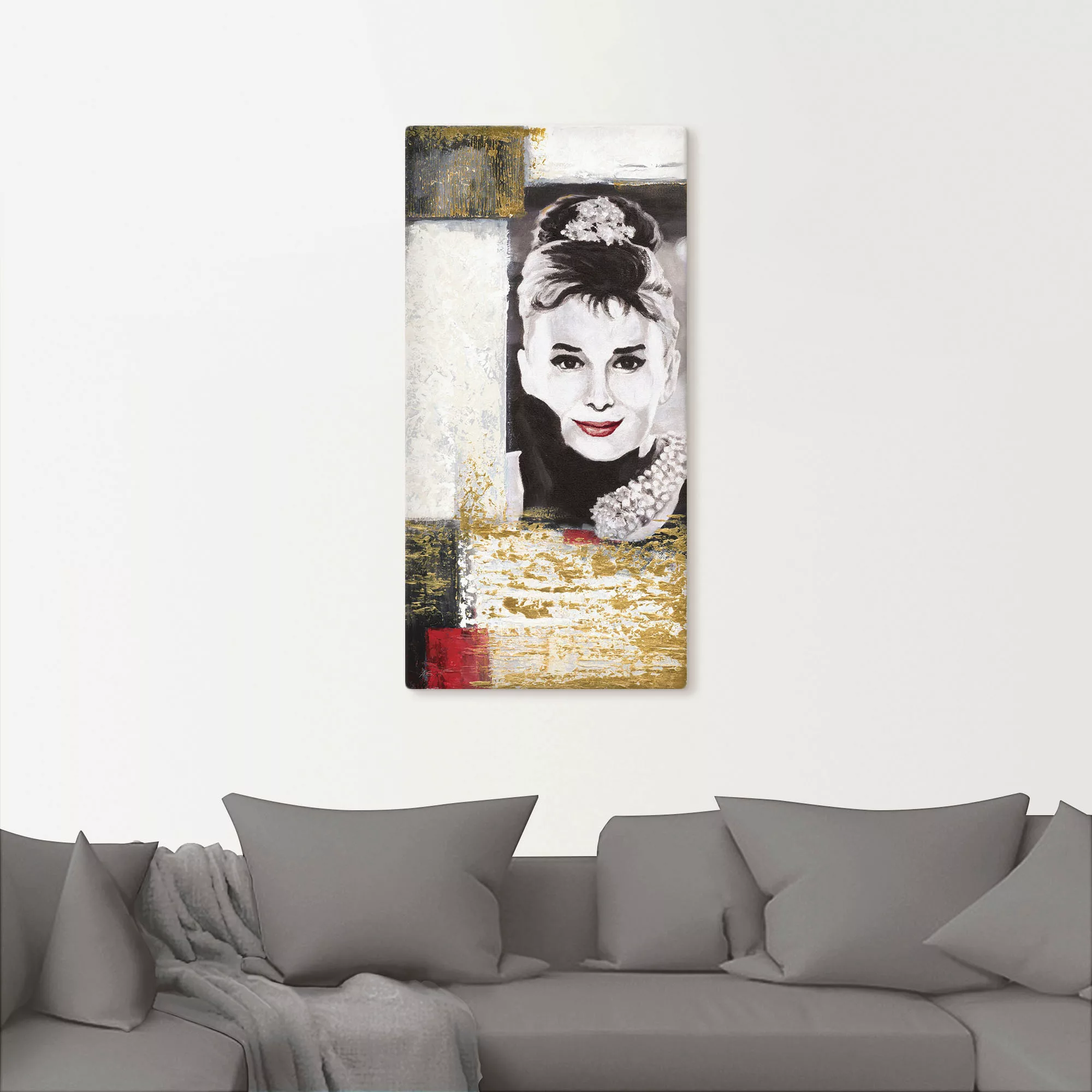 Artland Leinwandbild "Hollywood Legenden VI - Audrey Hepburn", Porträts, (1 günstig online kaufen