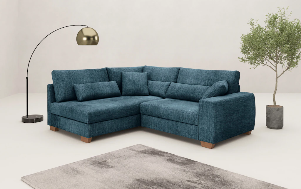 Mr. Couch Ecksofa "Helena L-Form", Mit Federkern, wahlweise mit Bettfunktio günstig online kaufen