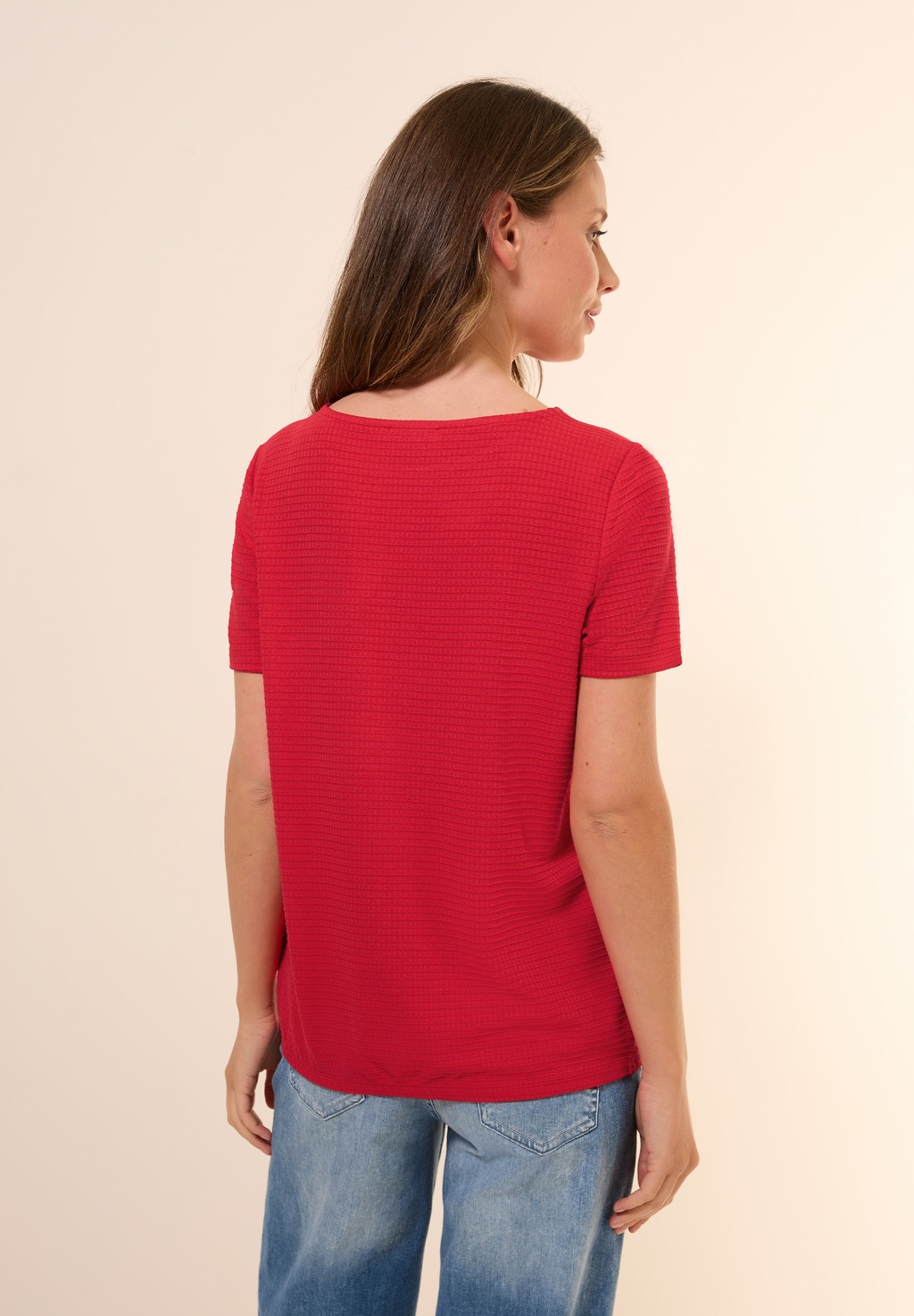 Cecil T-Shirt, mit Materialmix günstig online kaufen