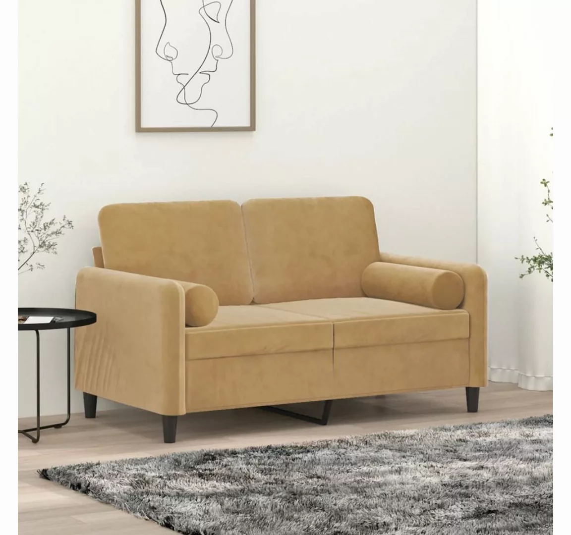 vidaXL Sofa Sofa mit Zierkissen Samt, 120 cm, 2-Sitzer günstig online kaufen