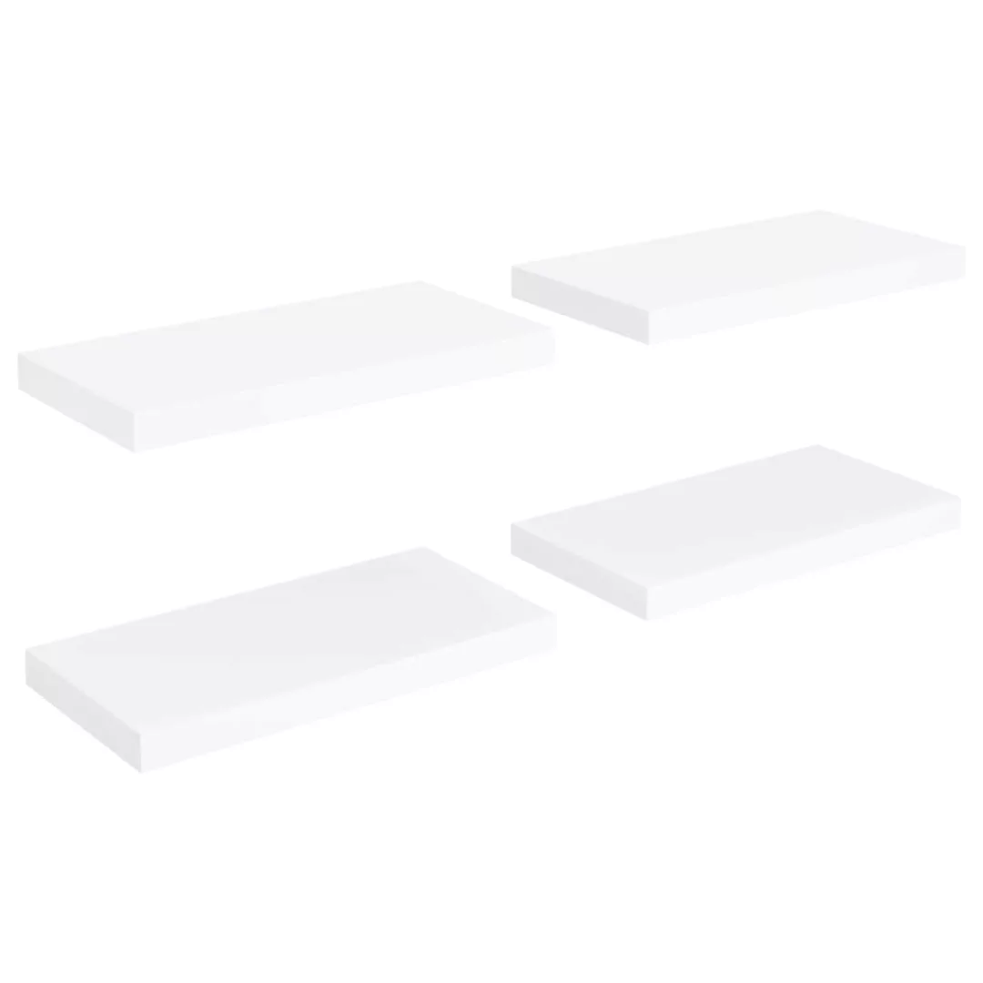 Schwebende Wandregale 4 Stk. Weiß 50x23x3,8cm Mdf günstig online kaufen