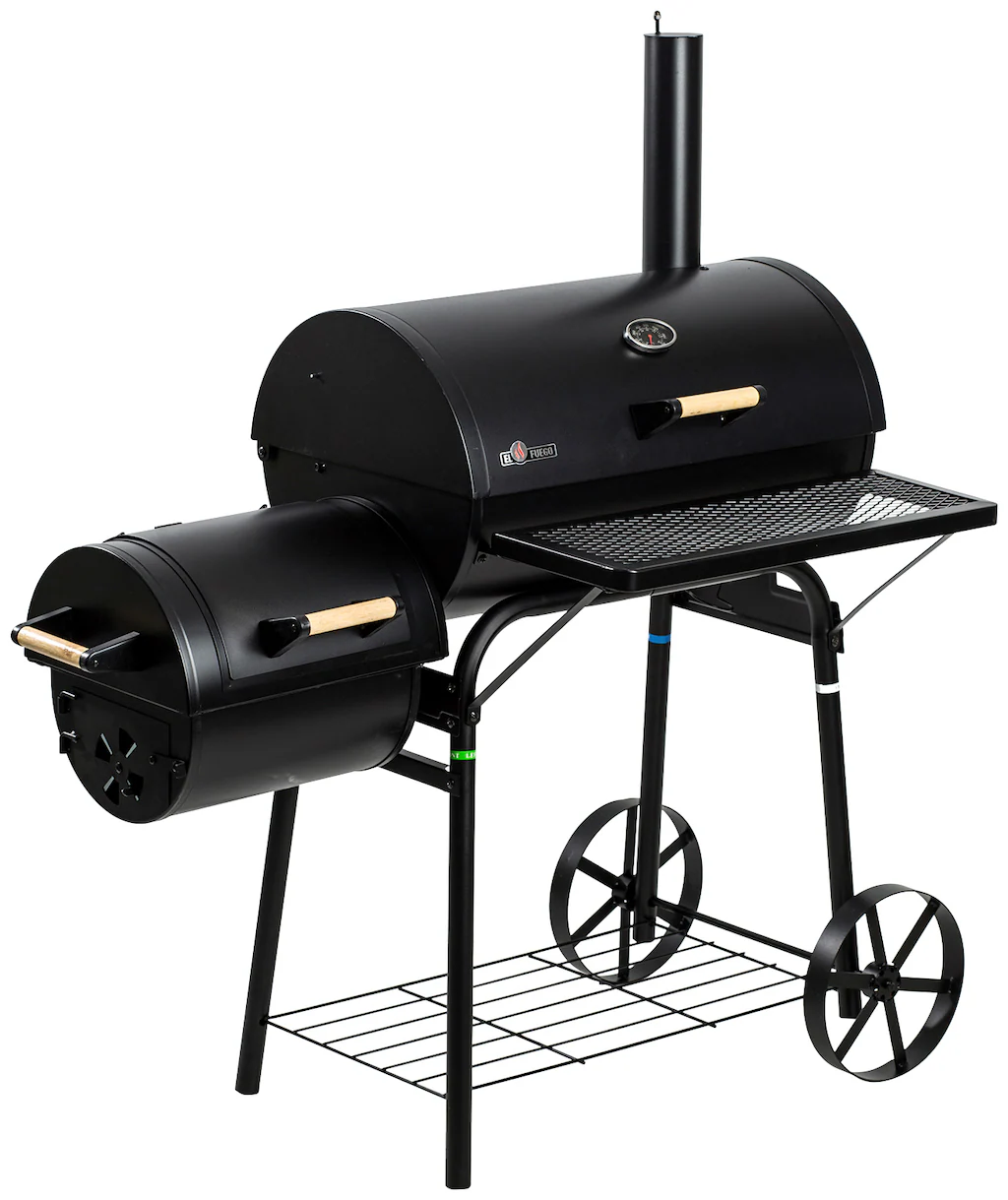 El Fuego Holzkohlegrill Smoker Dakota mit zwei Grillflächen günstig online kaufen