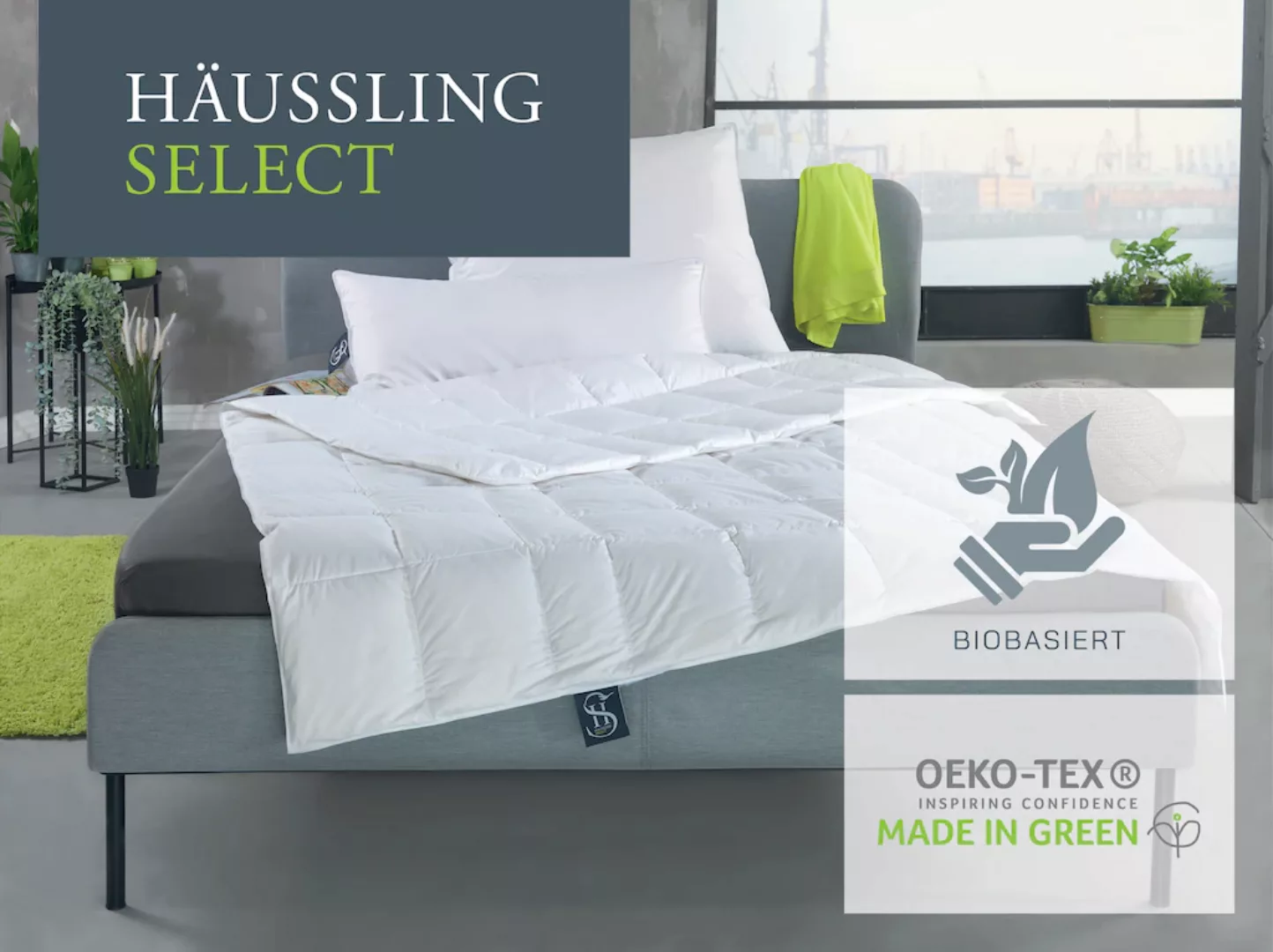 Haeussling Daunenkissen »Häussling Select-Made in Green«, Füllung: weiße ne günstig online kaufen