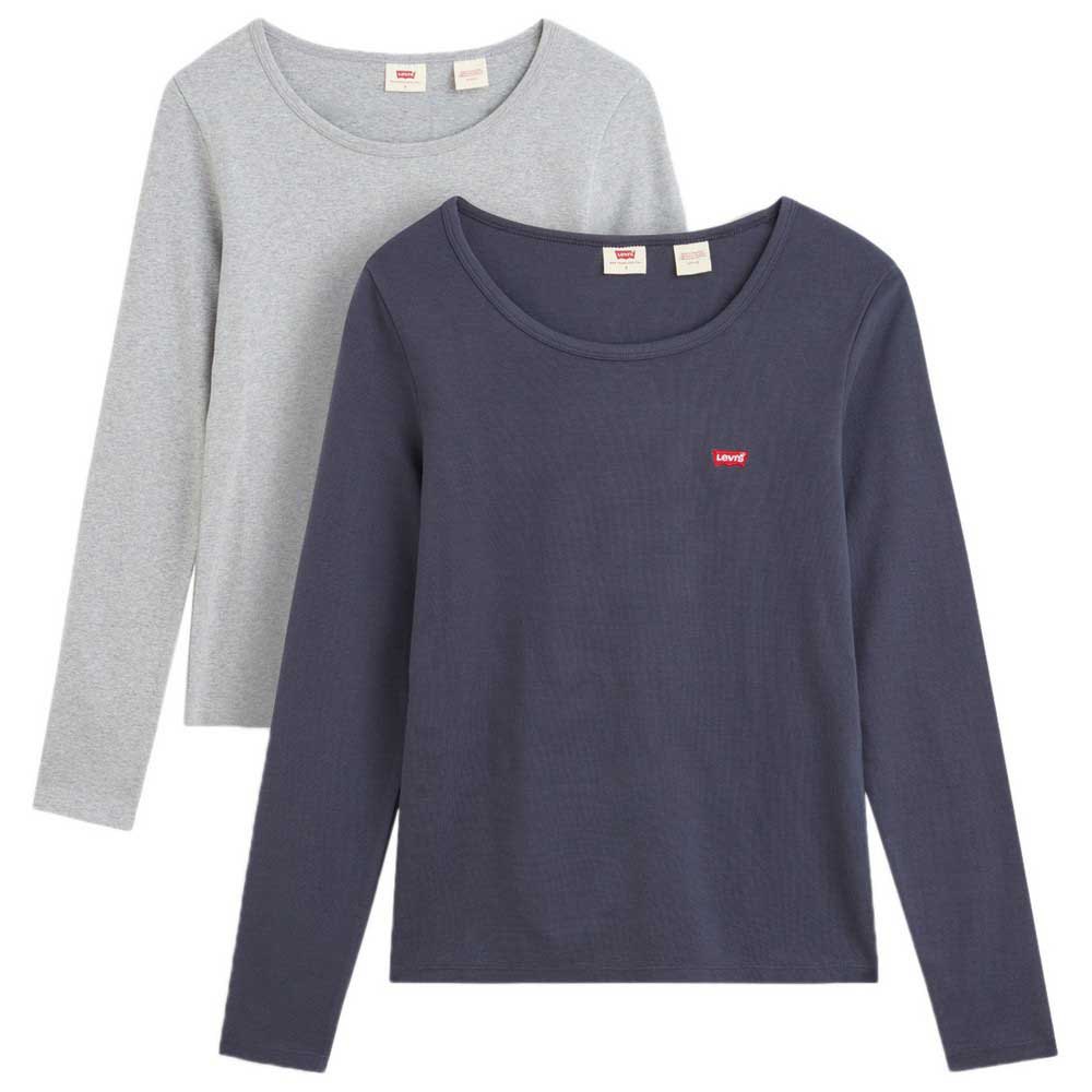 Levi´s ® Langarm-t-shirt 2 Pack S Starstruck Heather / Odyssey Grey C38021 günstig online kaufen