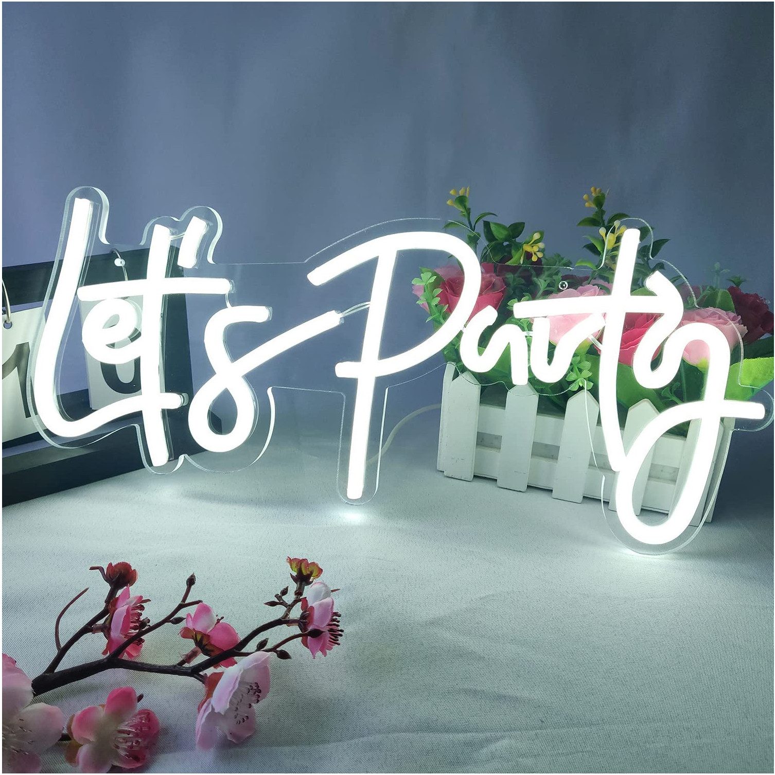 Sunicol LED Wandleuchte Let's Party Neonschild, günstig online kaufen