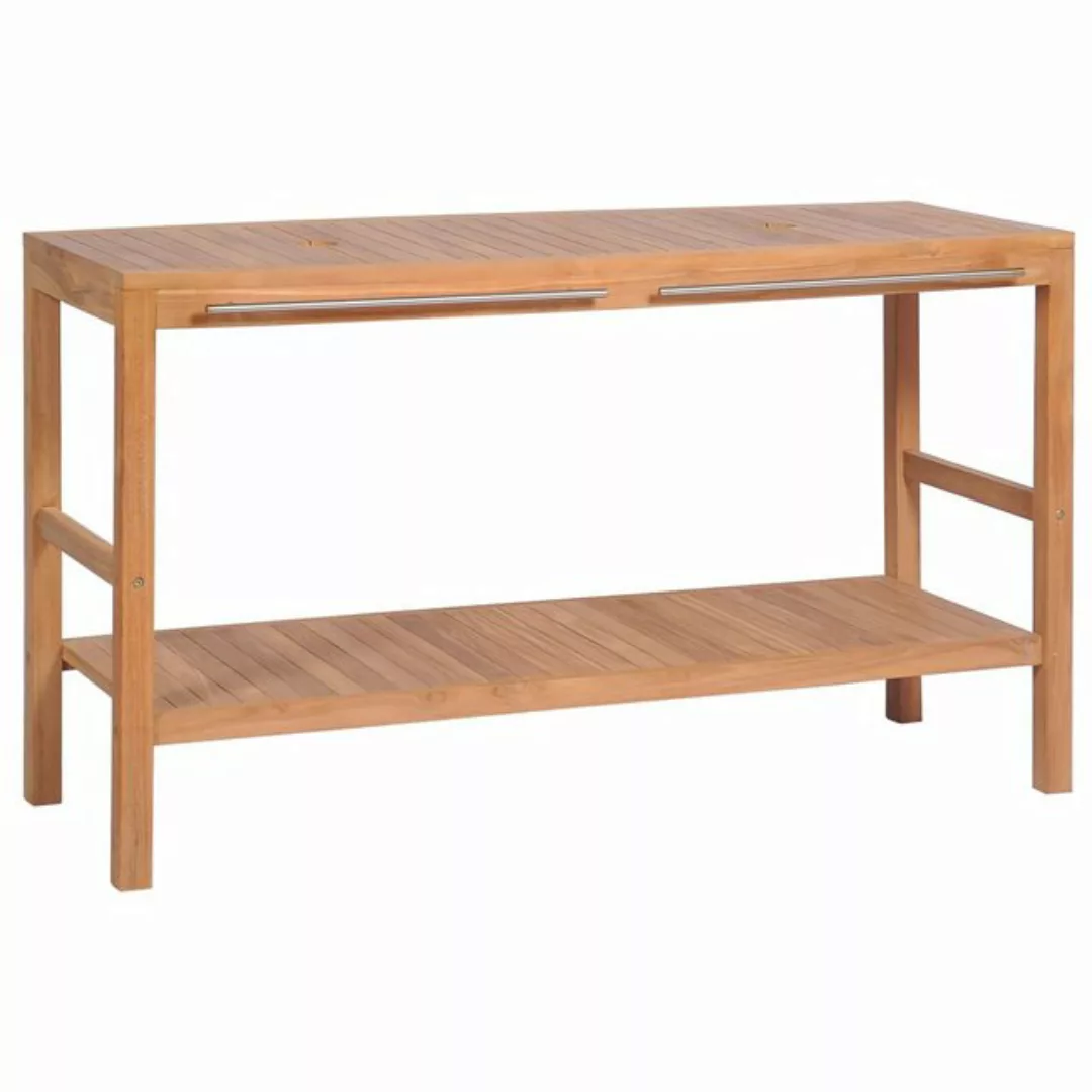 Waschtischunterschrank Massivholz Teak 132x45x75 Cm günstig online kaufen