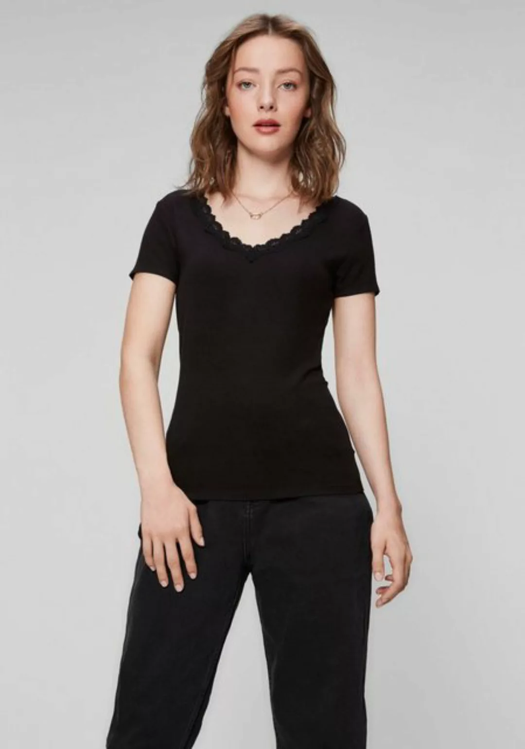 HaILY’S V-Shirt mit Spitze günstig online kaufen