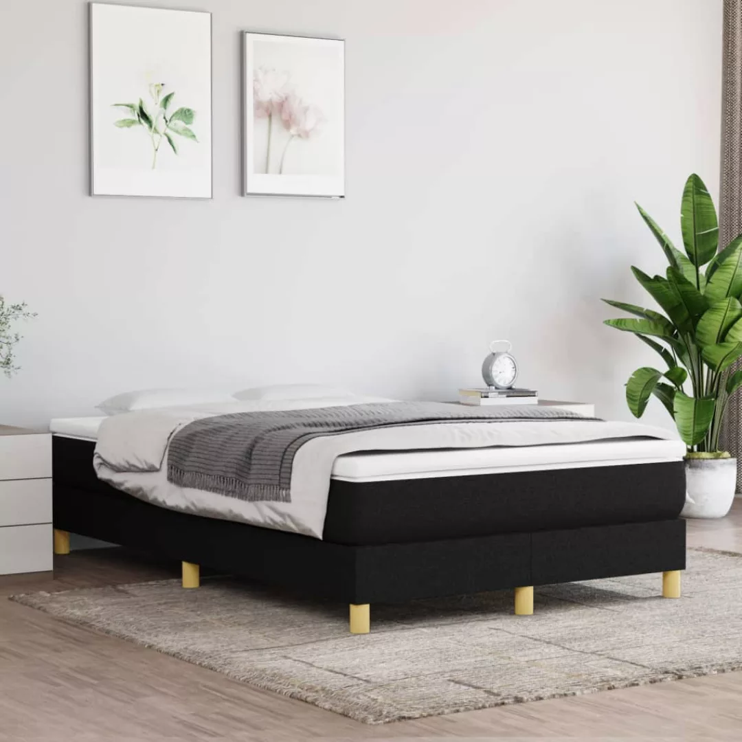 Vidaxl Boxspringbett Schwarz 120x200 Cm Stoff günstig online kaufen