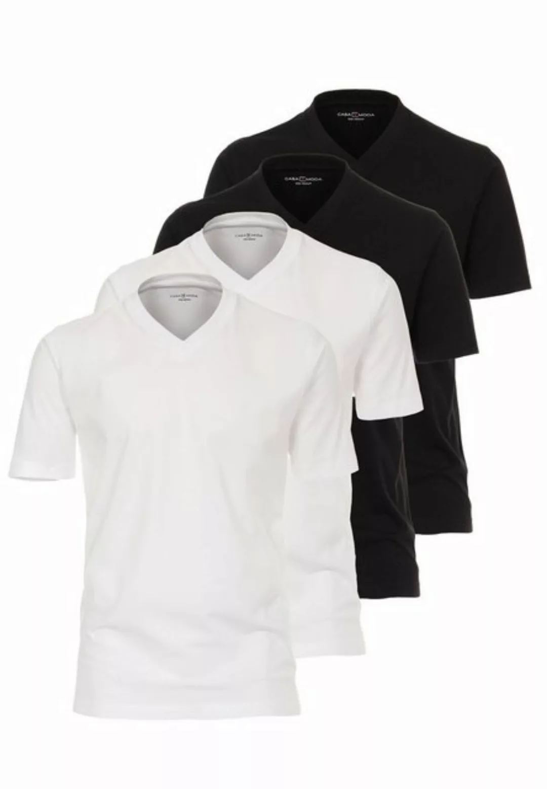 CASAMODA T-Shirt 4er Pack Basic (Spar-Set, 4-tlg) T-Shirt - Baumwolle - Atm günstig online kaufen