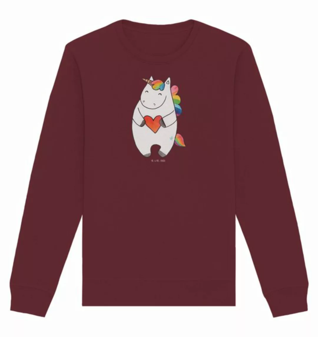 Mr. & Mrs. Panda Longpullover Größe XXL Einhorn Herz - Burgundy - Geschenk, günstig online kaufen