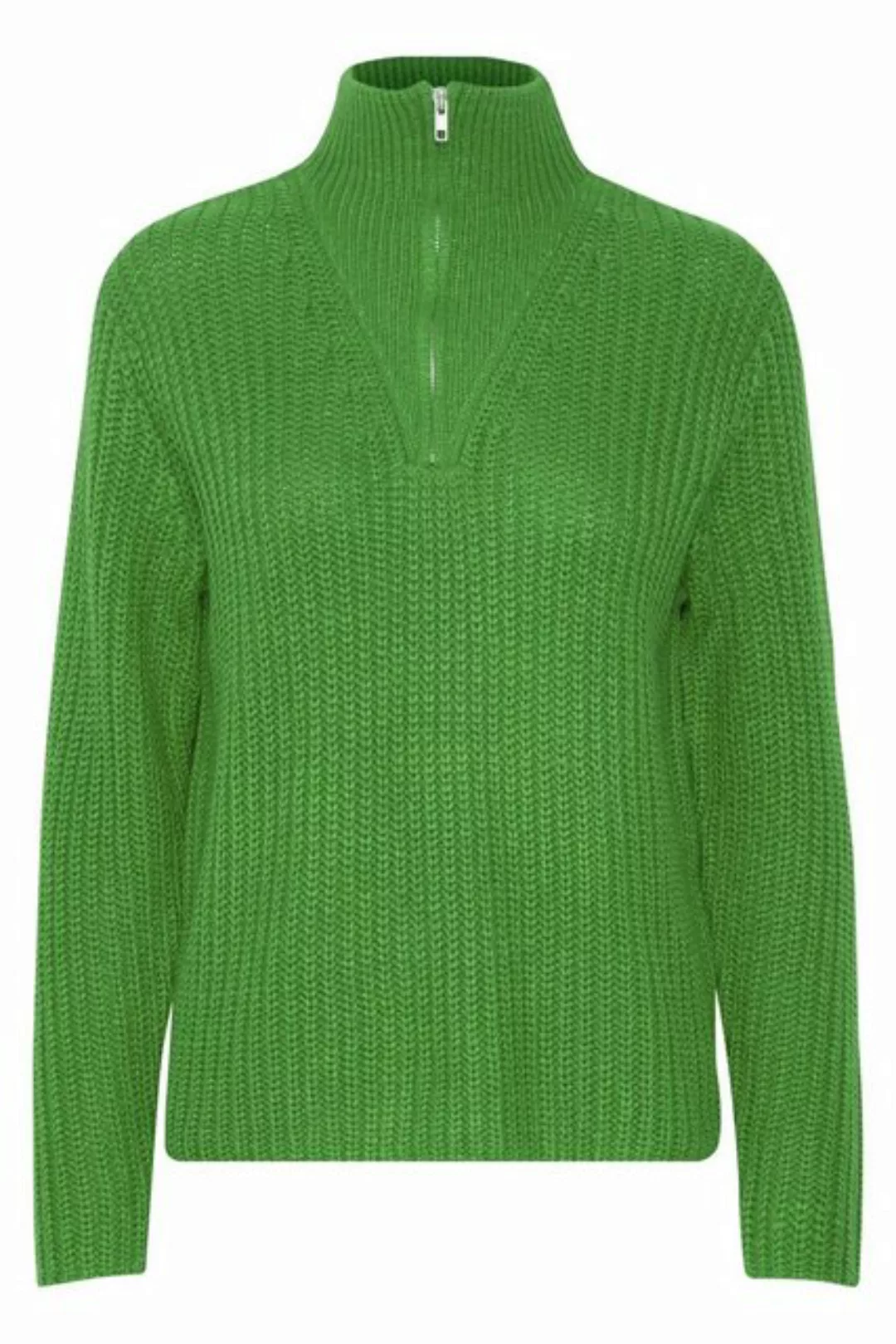 b.young Strickpullover Grobstrick Pullover Troyer Sweater mit Reißverschlus günstig online kaufen