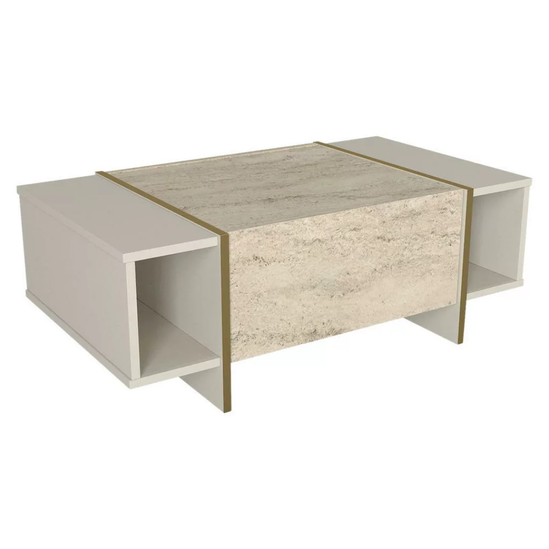 Couchtisch Veyron beige granit Optik B/H/T: ca. 103,8x37,7x60 cm günstig online kaufen