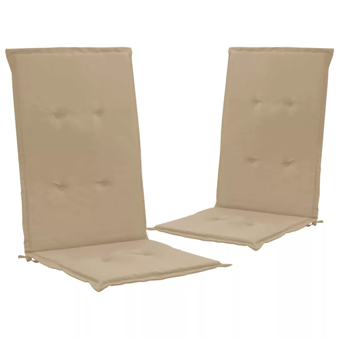 Gartenstuhlauflagen 2 Stk. Beige 120x50x4 Cm günstig online kaufen