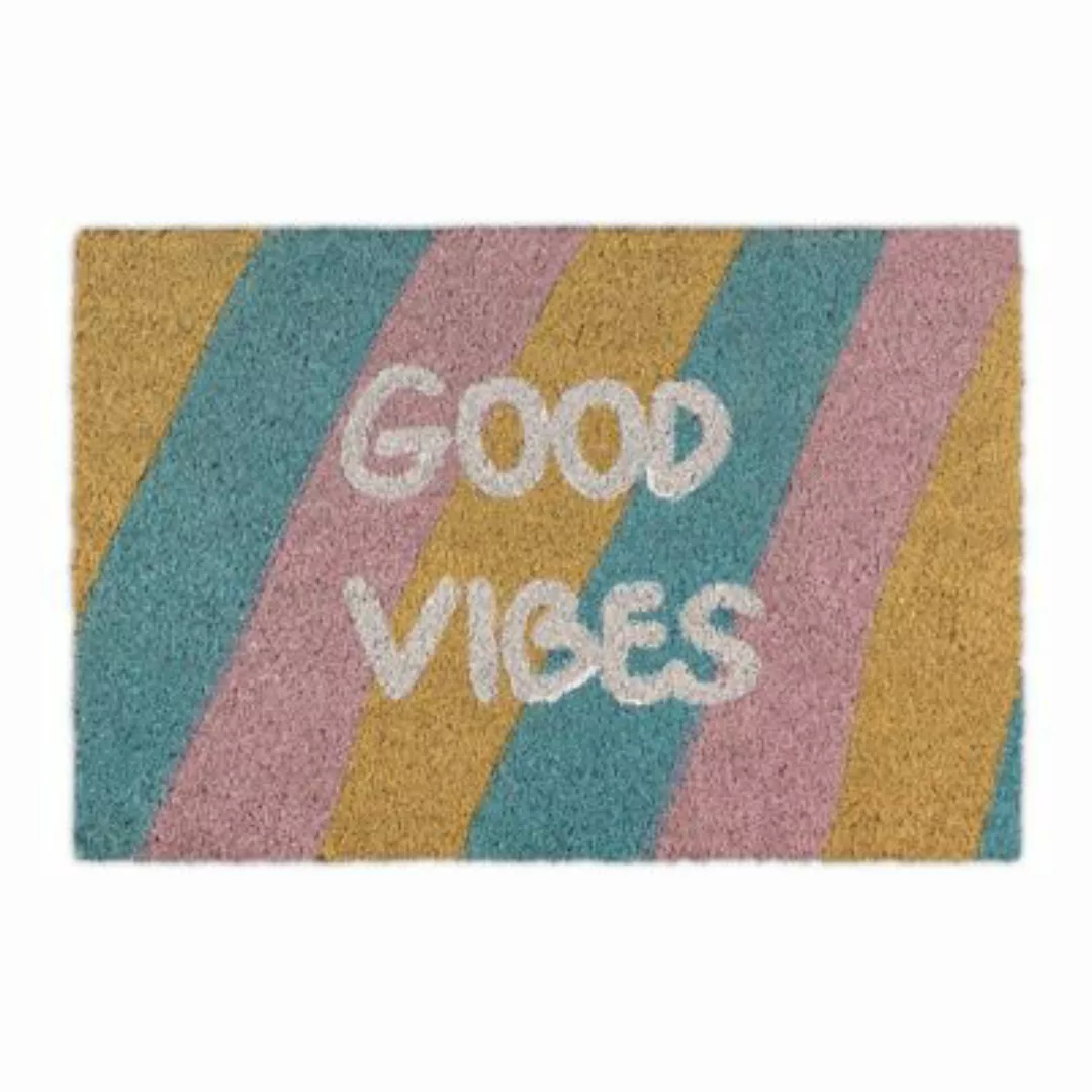 relaxdays "Fußmatte Kokos ""Good Vibes""" mehrfarbig günstig online kaufen