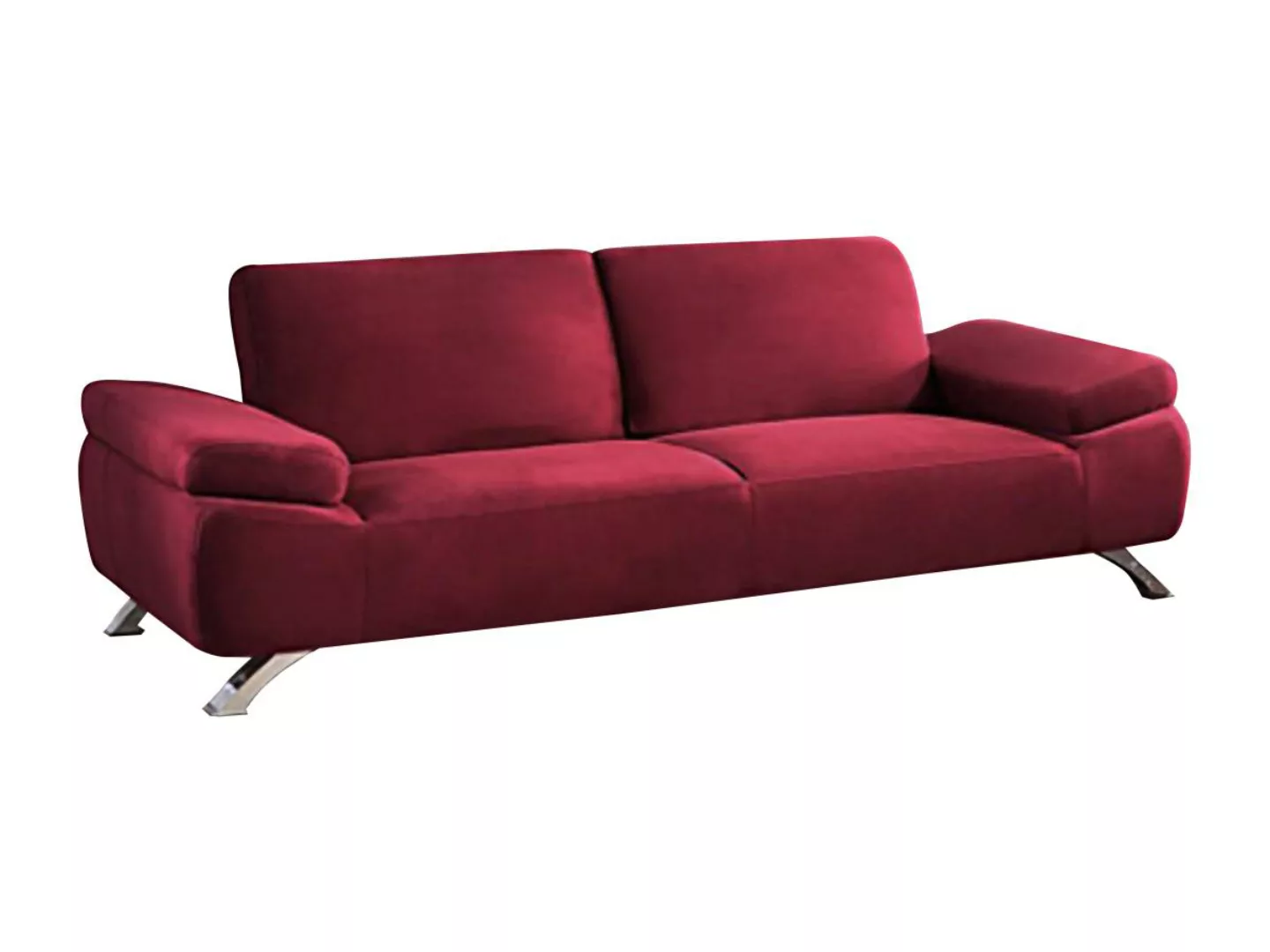 Sofa 3-Sitzer - Microfaser - Rot - POLKA günstig online kaufen