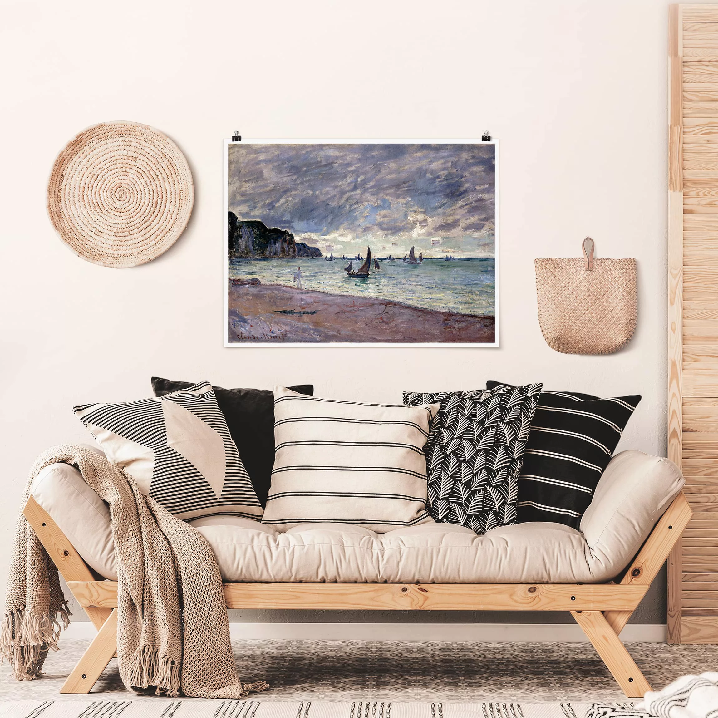 Poster Kunstdruck - Querformat Claude Monet - Küste von Pourville günstig online kaufen