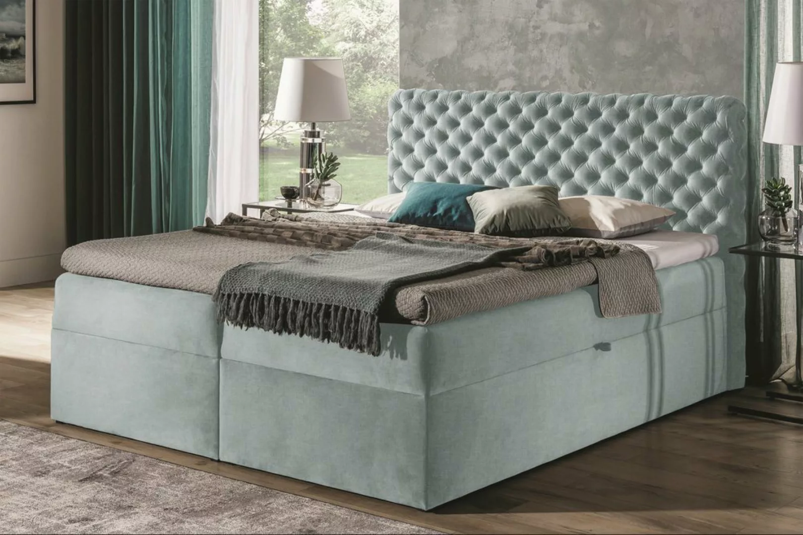 Stylefy Boxspringbett Angelo (Schlafzimmerbett, Bett), gepolstert günstig online kaufen