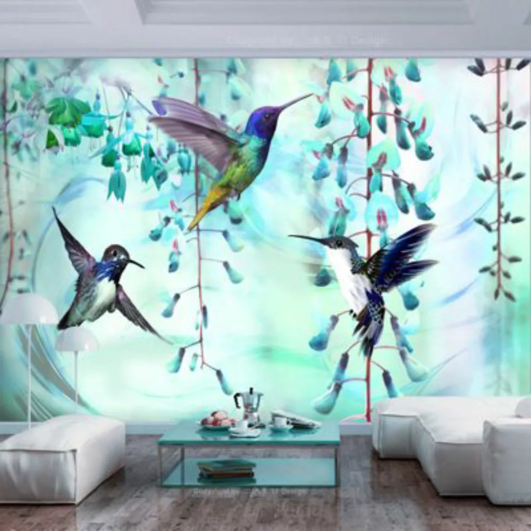 artgeist Fototapete Flying Hummingbirds (Green) mehrfarbig Gr. 250 x 175 günstig online kaufen