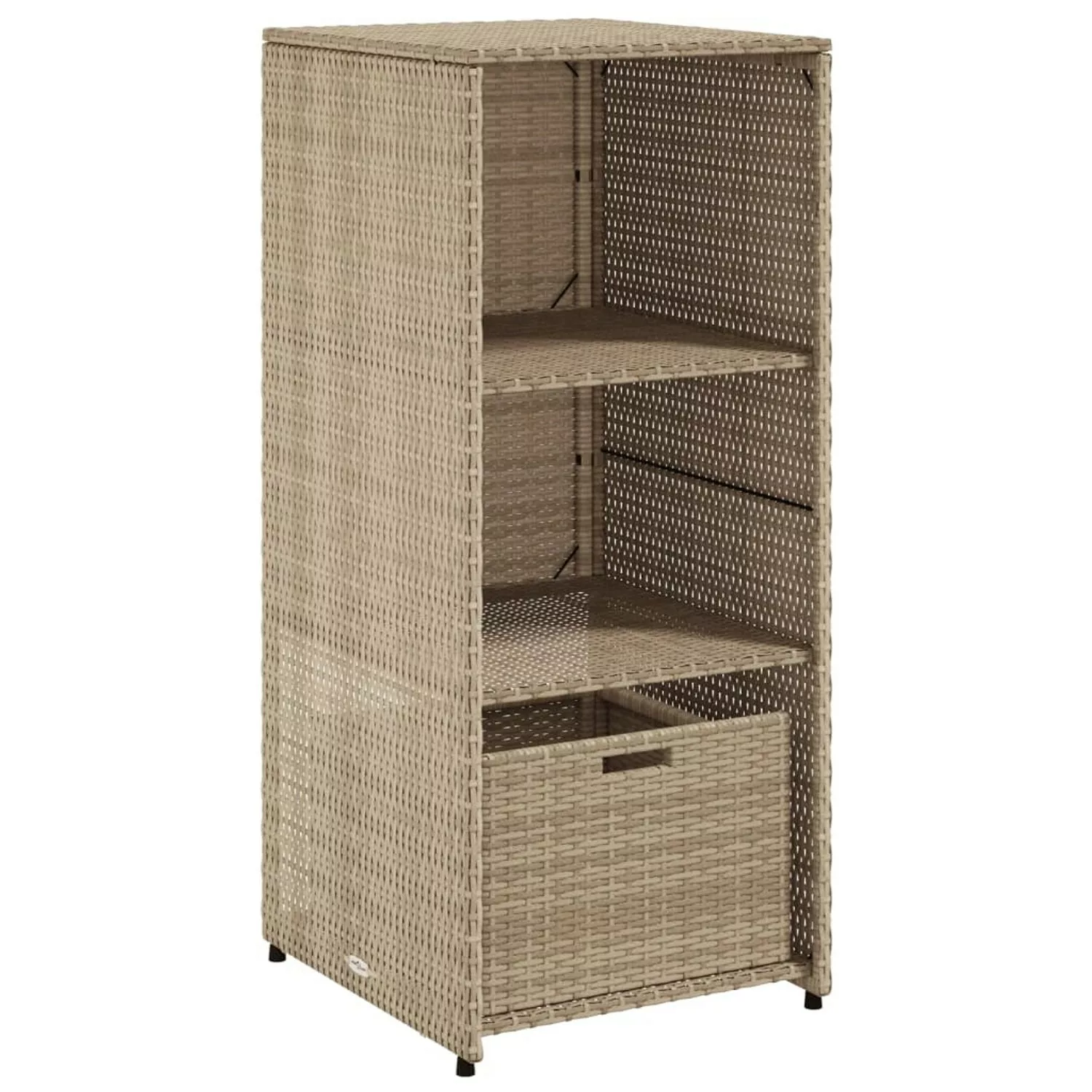 vidaXL Gartenschrank Beige 50x55x115 cm Poly Rattan günstig online kaufen