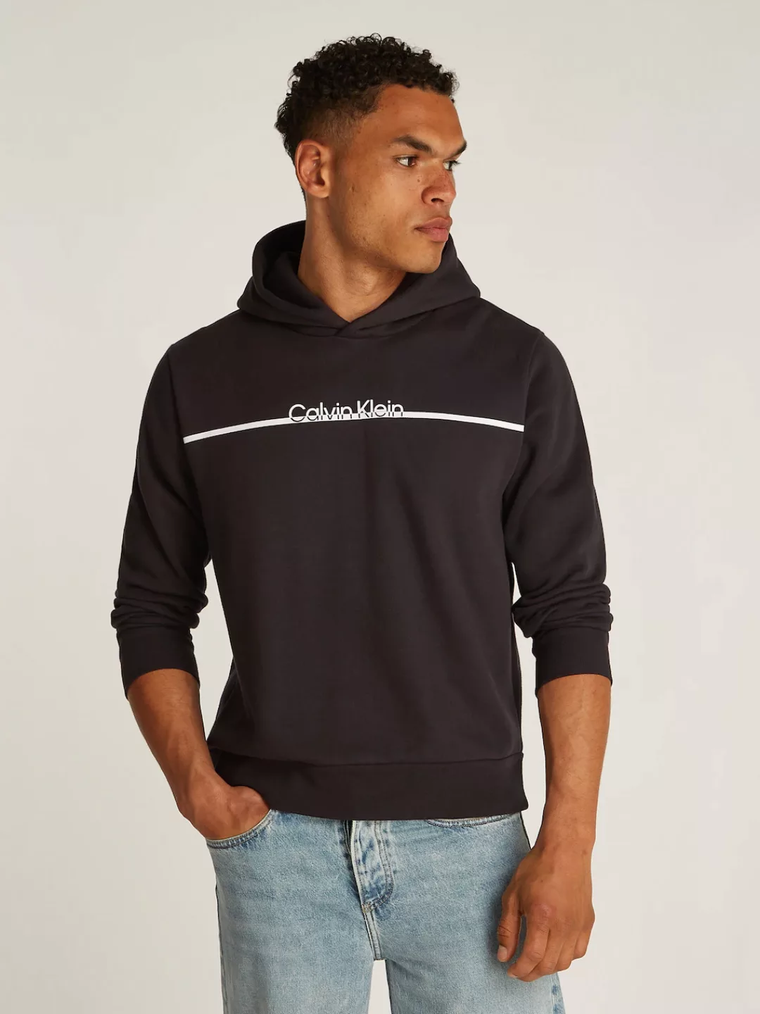 Calvin Klein Sweatshirt SPLIT LINE LOGO HOODIE mit Logoprint günstig online kaufen