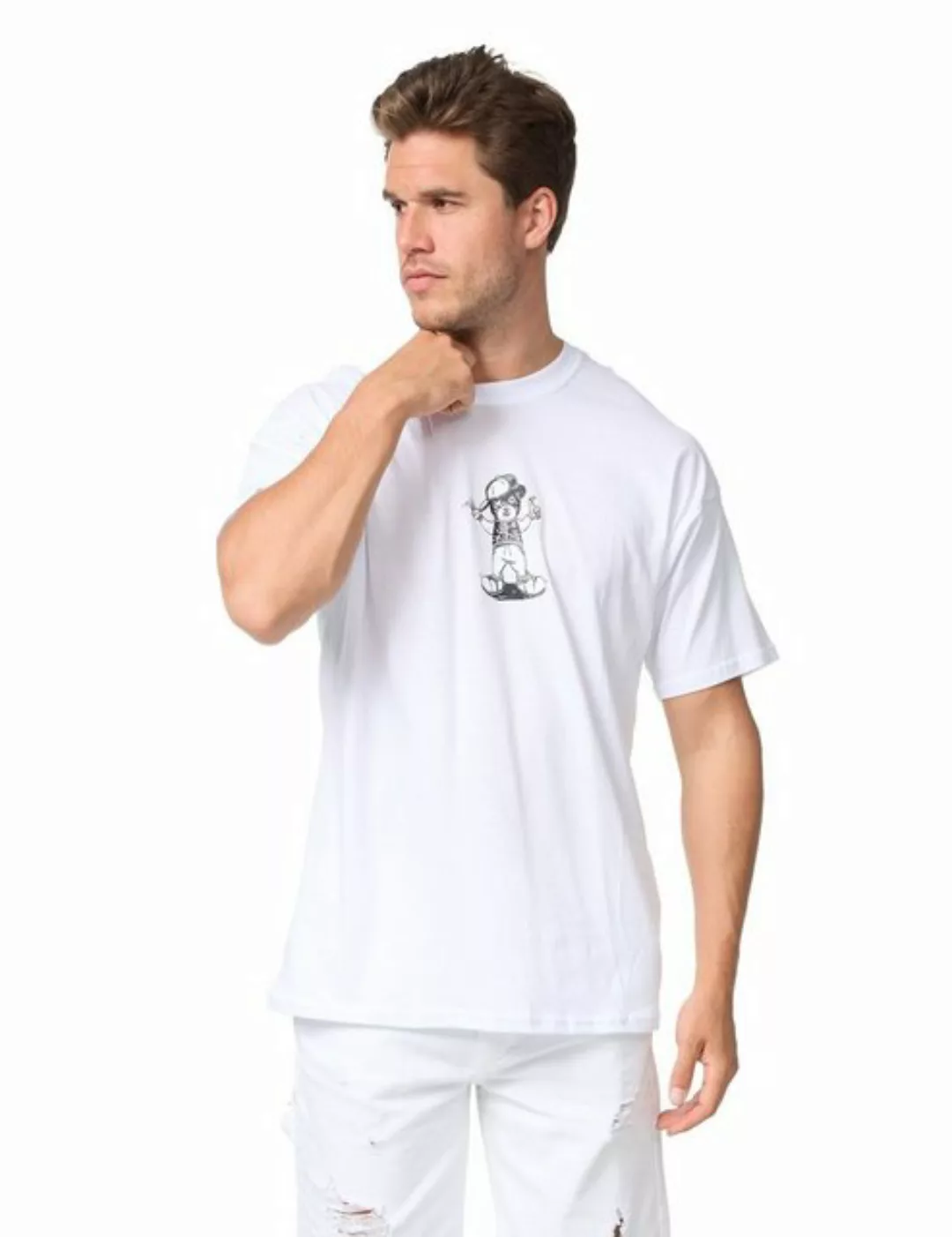 Denim House T-Shirt OVERSIZE Herren T-Shirt mit ausgefallenem Teddy Druck günstig online kaufen