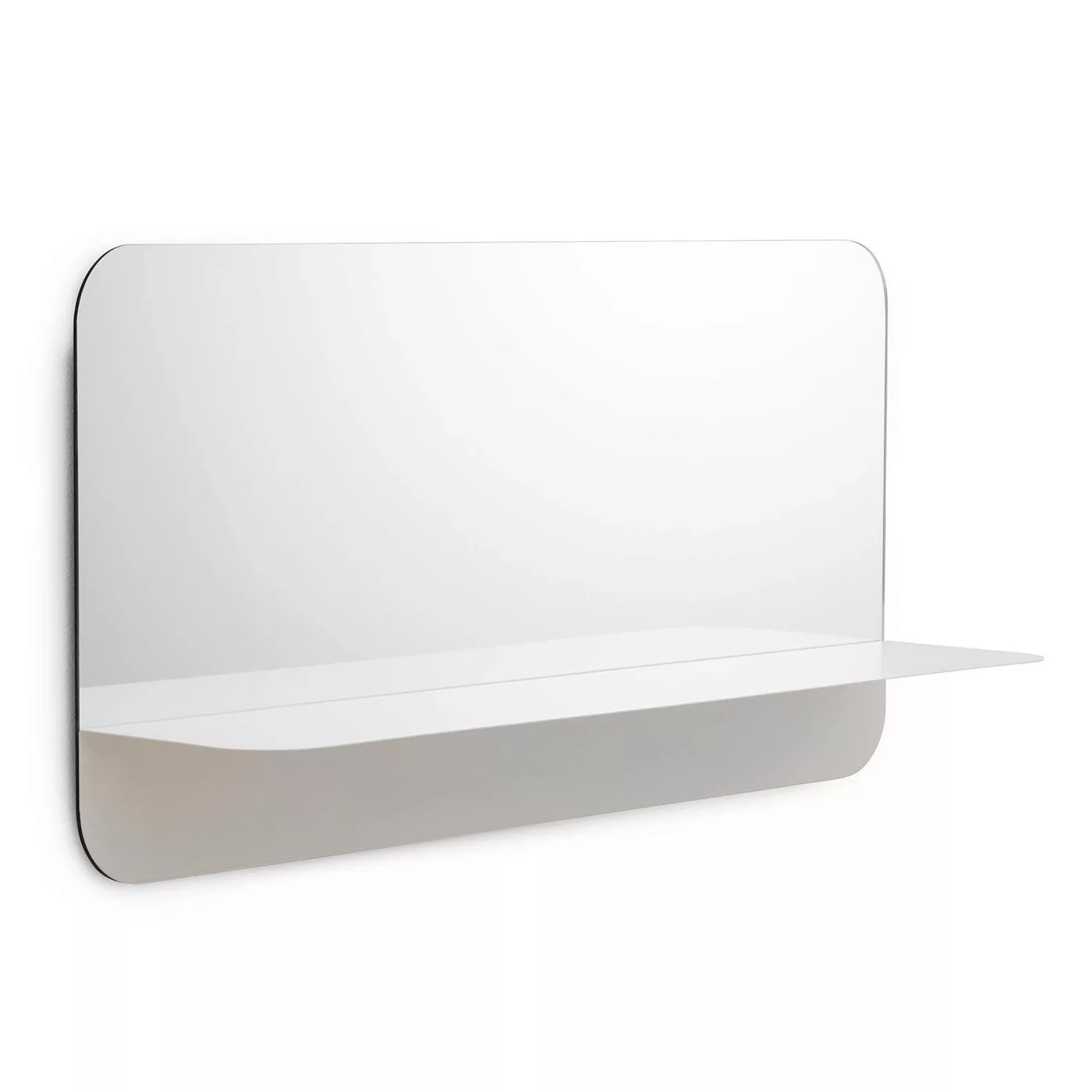 Normann Copenhagen - Horizon Wandspiegel horizontal - weiß/BxHxT 80x40x17cm günstig online kaufen