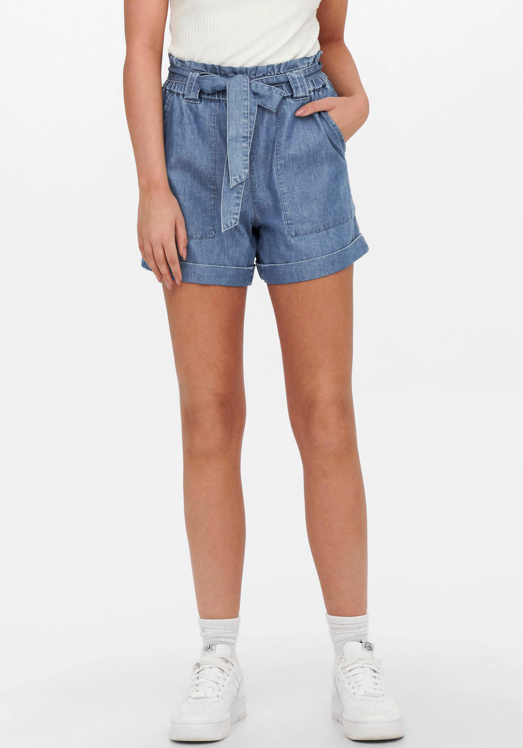 ONLY Shorts "ONLBEA SMILLA HW PB LOOSE DNM SHORTS", im Denim Look günstig online kaufen