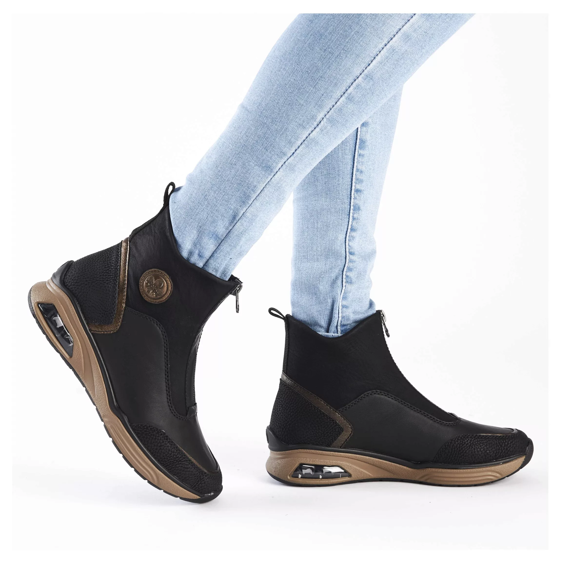 Rieker Schlupfboots, Stiefelette, High Top Sneaker, Keilabsatz, mit Anziehl günstig online kaufen