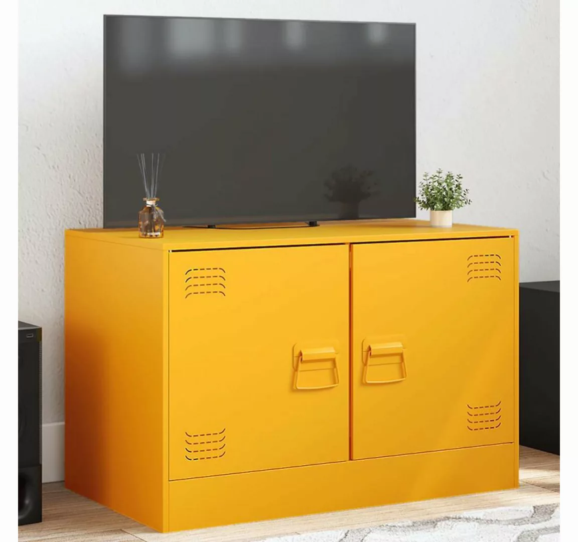 vidaXL TV-Schrank TV-Schrank Senfgelb 67x39x44 cm Stahl (1-St) günstig online kaufen