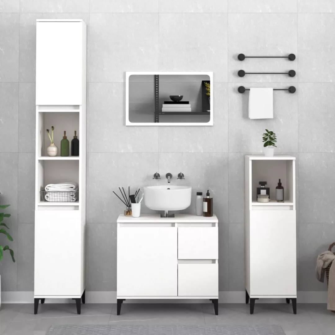 Vidaxl Badschrank Weiß 30x30x190 Cm Holzwerkstoff günstig online kaufen
