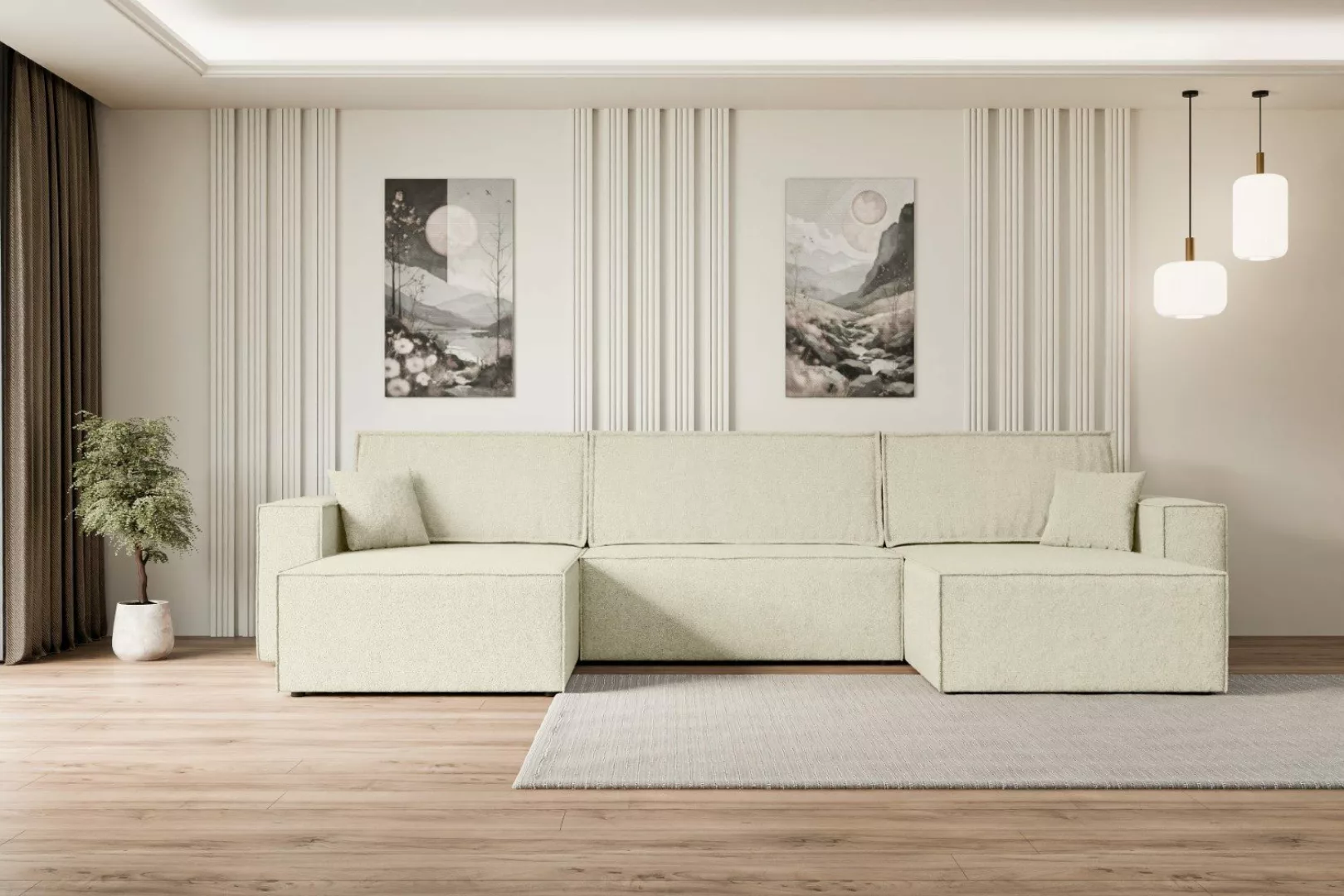 ALTDECOR Wohnlandschaft CELTIC-XLU, Couch mit Schlaffunktion, günstig online kaufen