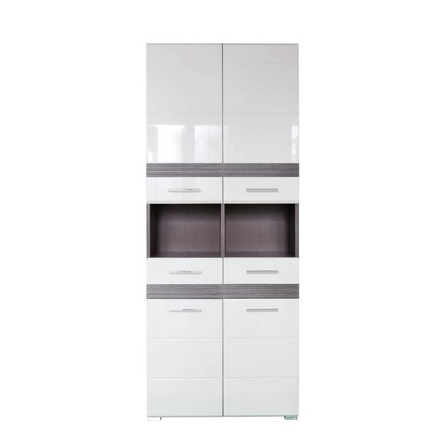 Newroom Hochschrank Shae Hochschrank Sardegna Rauchsilber Modern Badezimmer günstig online kaufen