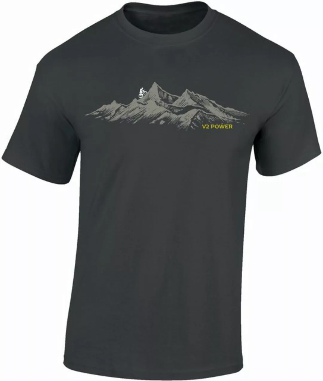 Baddery Print-Shirt Fahrrad T-Shirt: "V2 Power" - Mountainbike Shirt, hochw günstig online kaufen