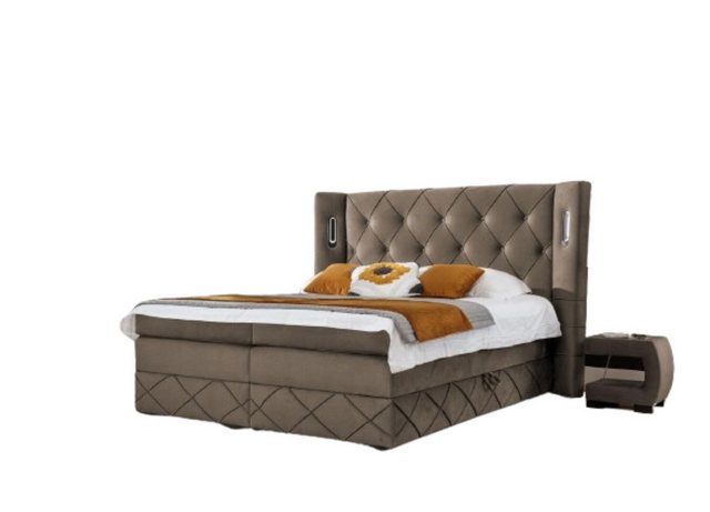 JVmoebel Bett 2x Nachttische Schlafzimmer Komplett Luxus Bett Modern Einric günstig online kaufen