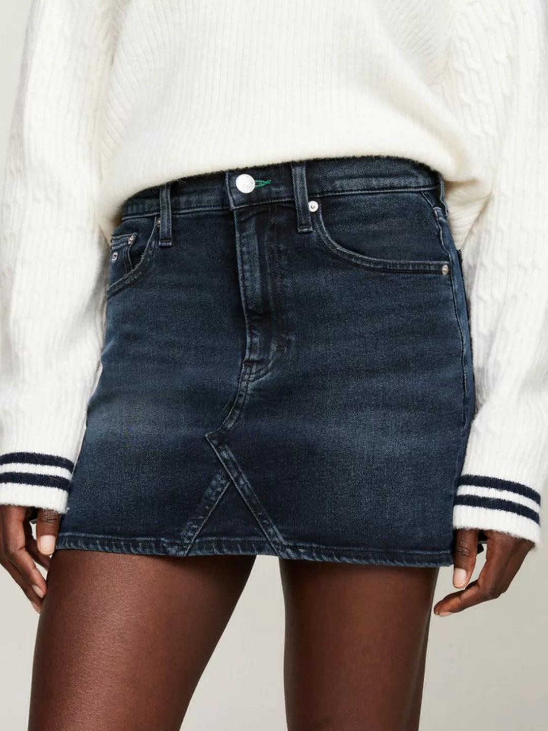 Tommy Jeans Jeansrock IZZIE MR MN SKIRT DH6268 mit Used-Waschung, im 5-Pock günstig online kaufen